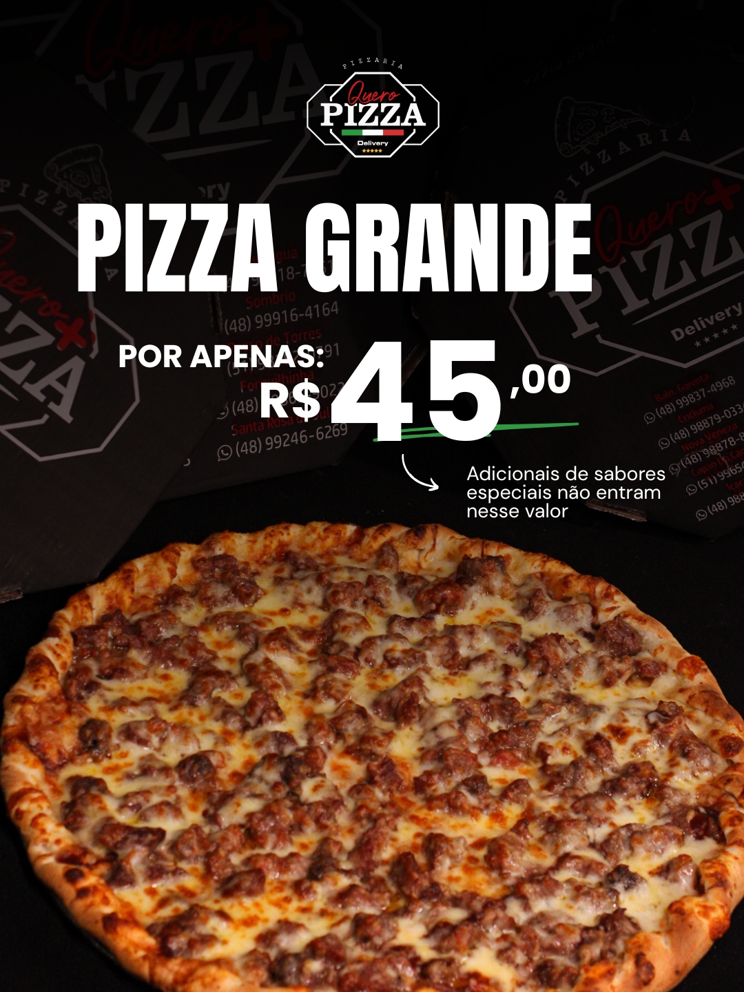 Quero Pizza Içara Facebook ad from Jul 28, 2026