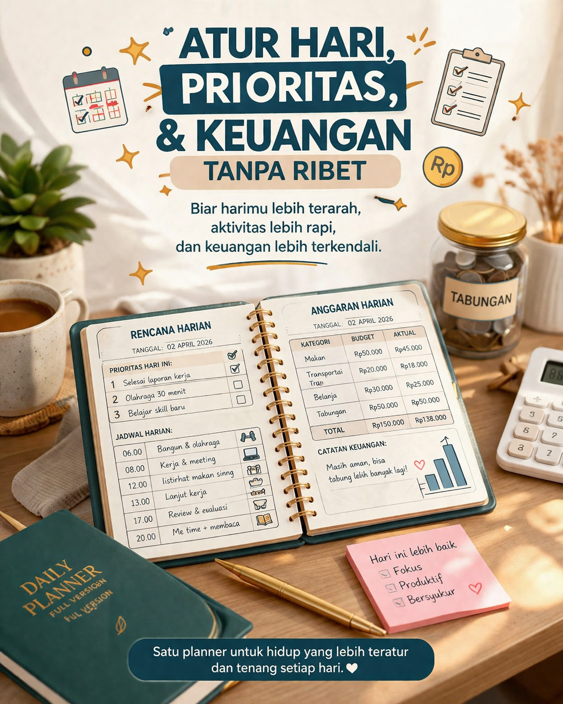 PulihPlan Facebook ad: Atur Hari & Keuangan
