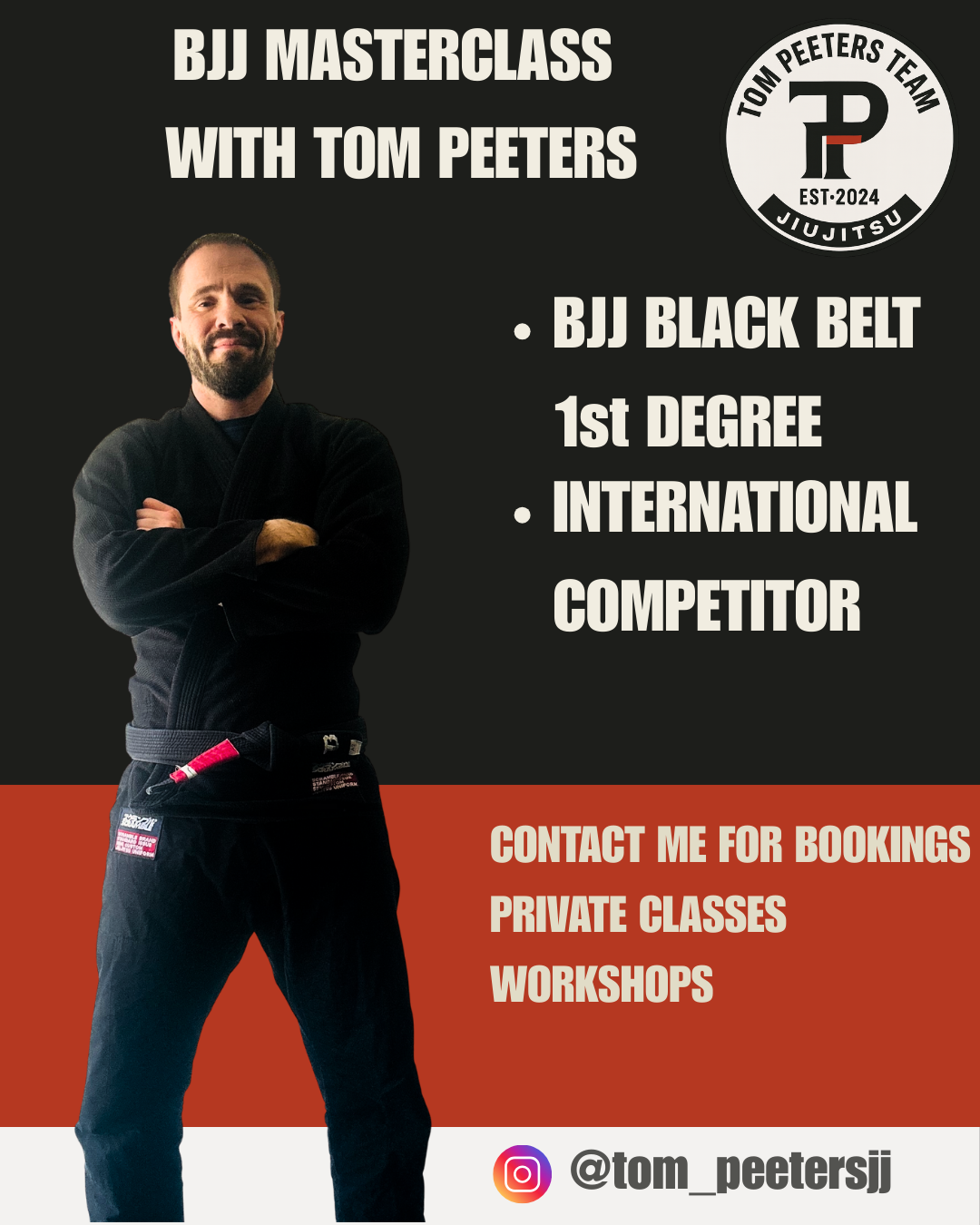 Tom Peeters Team Facebook ad: Level Up Your Brazilian Jiu-Jitsu In Antwerp