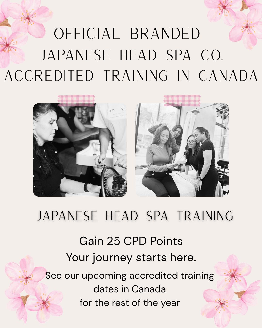 Japanese Head Spa Co. Canada Facebook ad: Upcoming OFFICIAL BRANDED Japanese Head Spa Co.