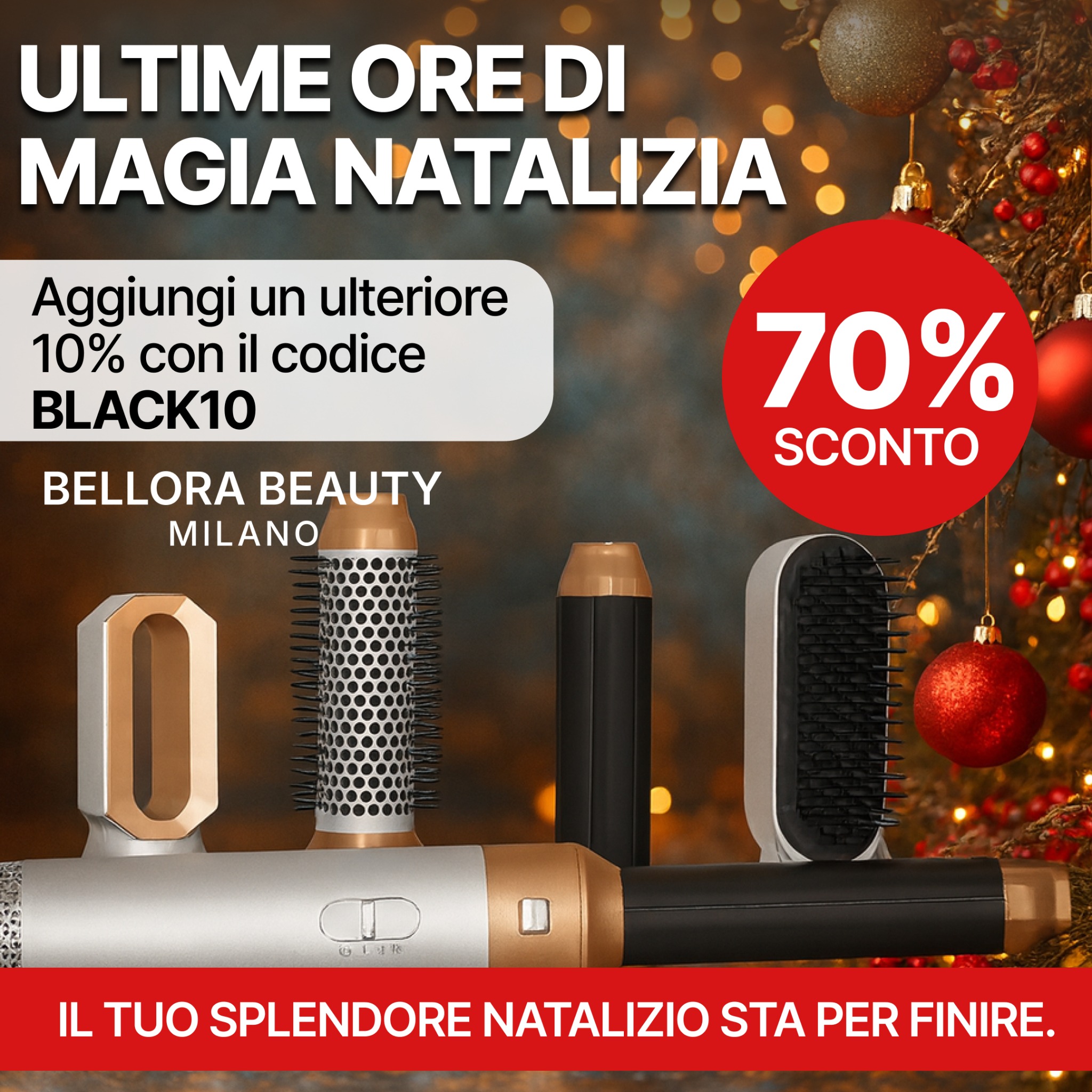 Bellora Beauty Milano Facebook ad: Saldi Black Friday: risparmia 100€! Solo 4 rimasti!