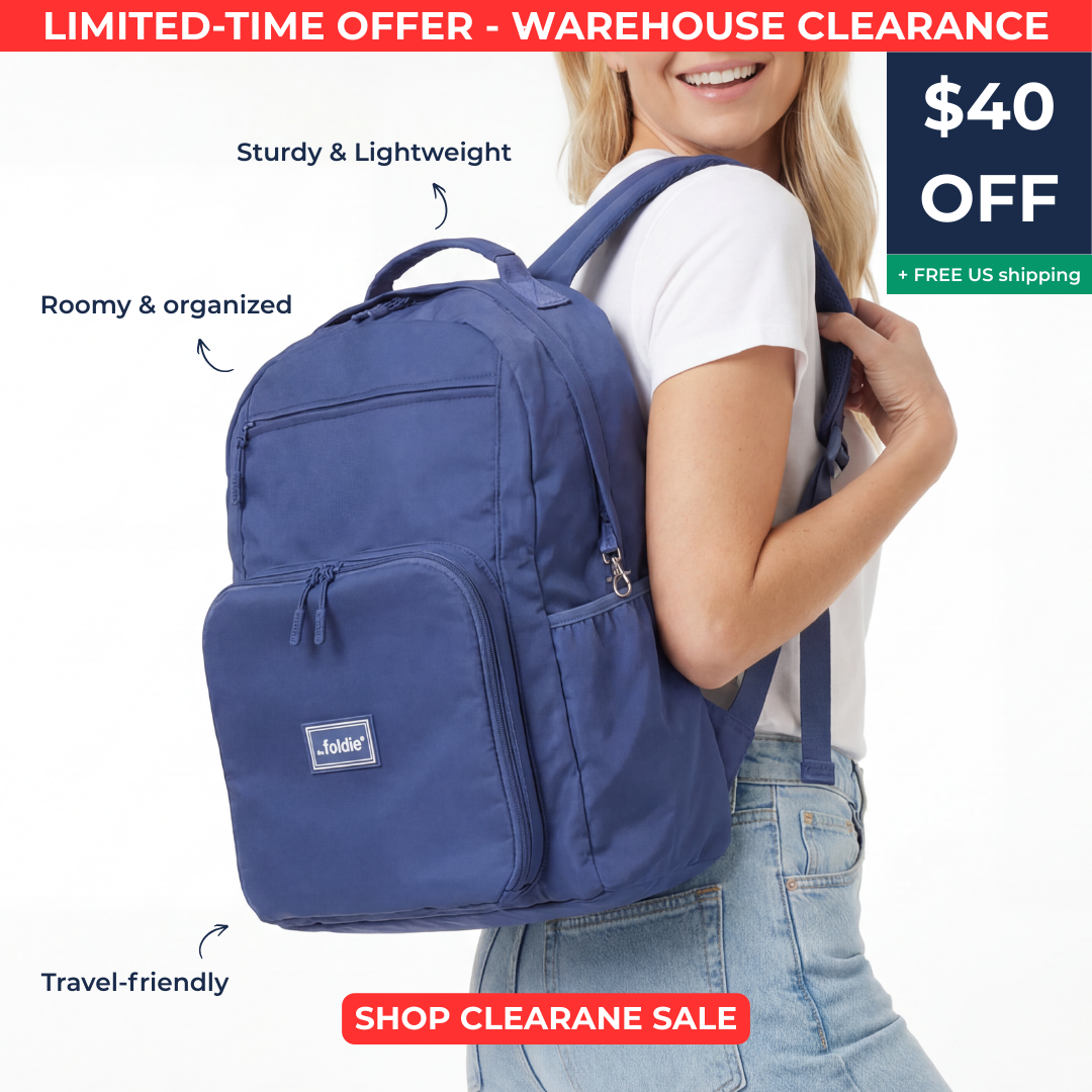 The Foldie Facebook ad: $40 Off Clearance