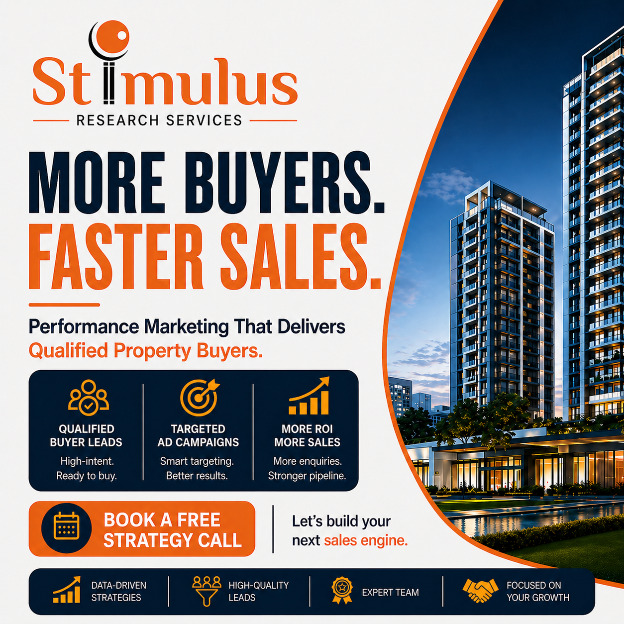 Stimulus Research Facebook ad: Get Qualified Property Buyers - Book Consultation