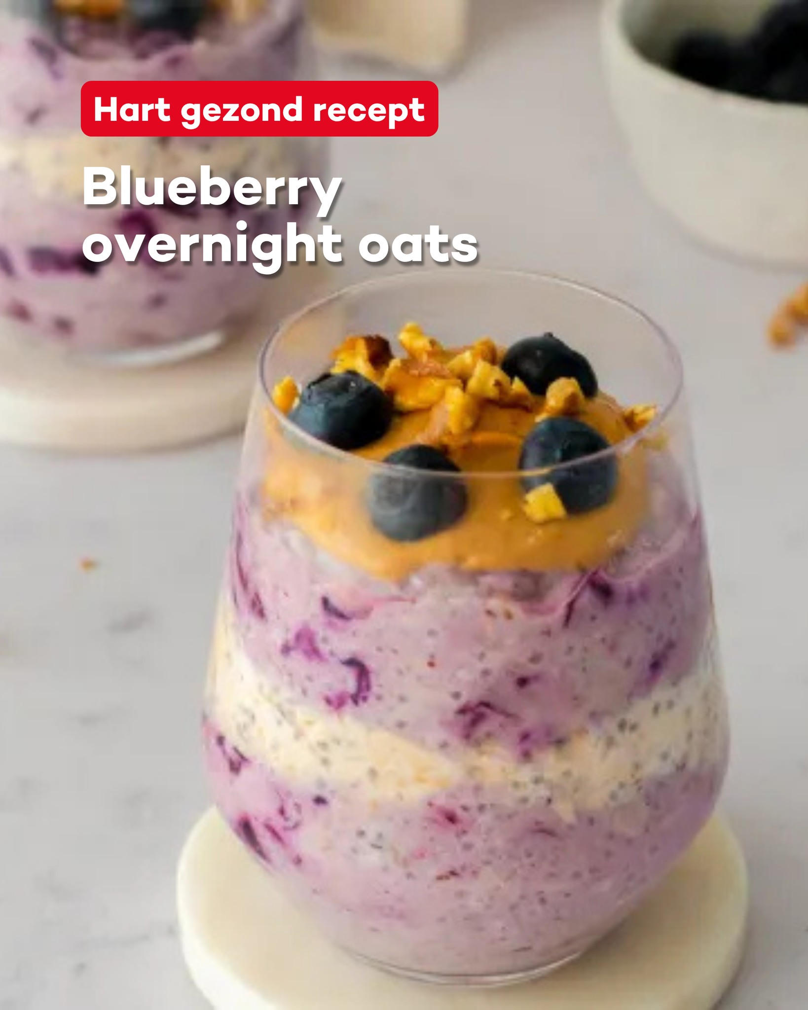 Hartstichting Facebook ad: Met deze blueberry overnight oats geef jij je…