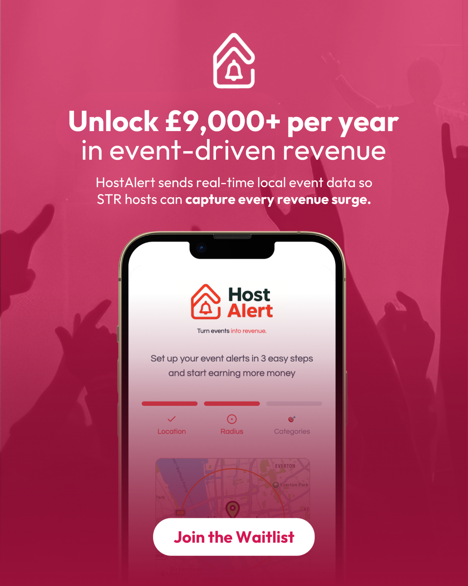 Host Alert Facebook ad: Real-Time Event Alerts