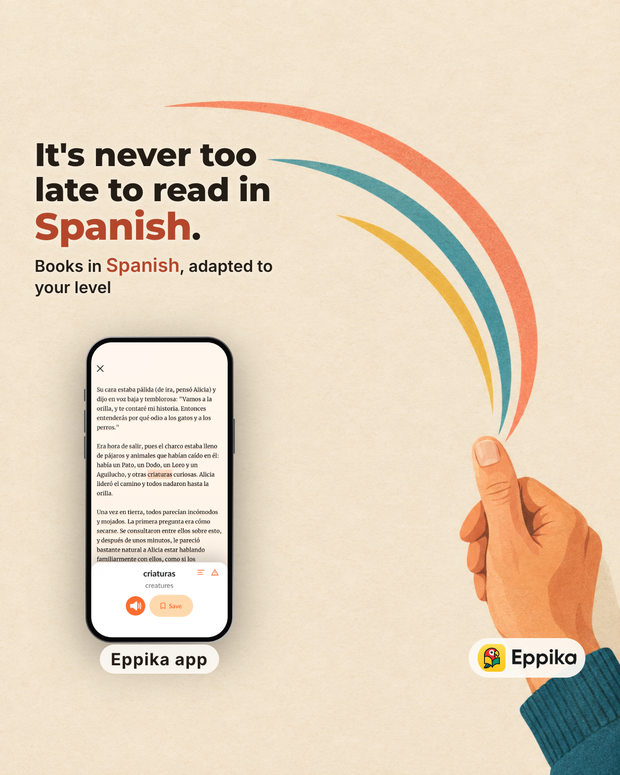 Eppika Facebook ad: Never too late for Spanish