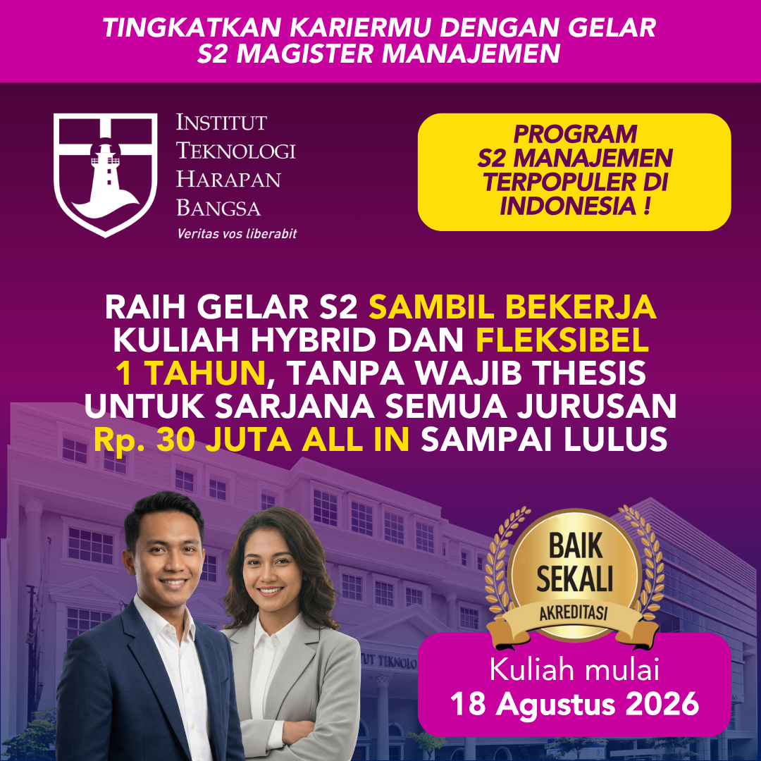 Institut Teknologi Harapan Bangsa - ITHB Facebook ad: Rp30 juta sampai lulus, daftar sebelum 30 April