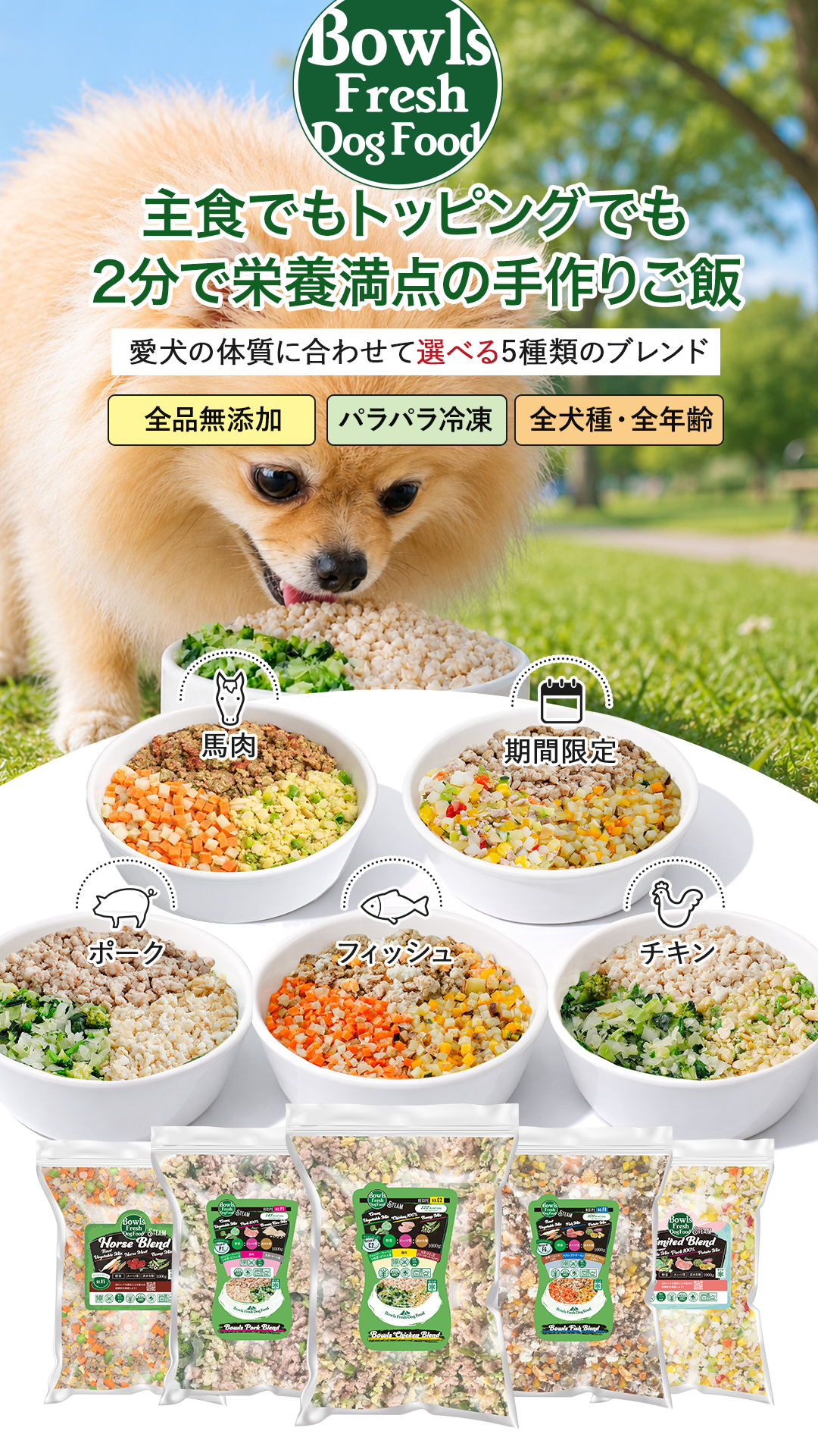 Bowls Fresh Dog Food Facebook ad: ボウルズフレッシュドッグフード