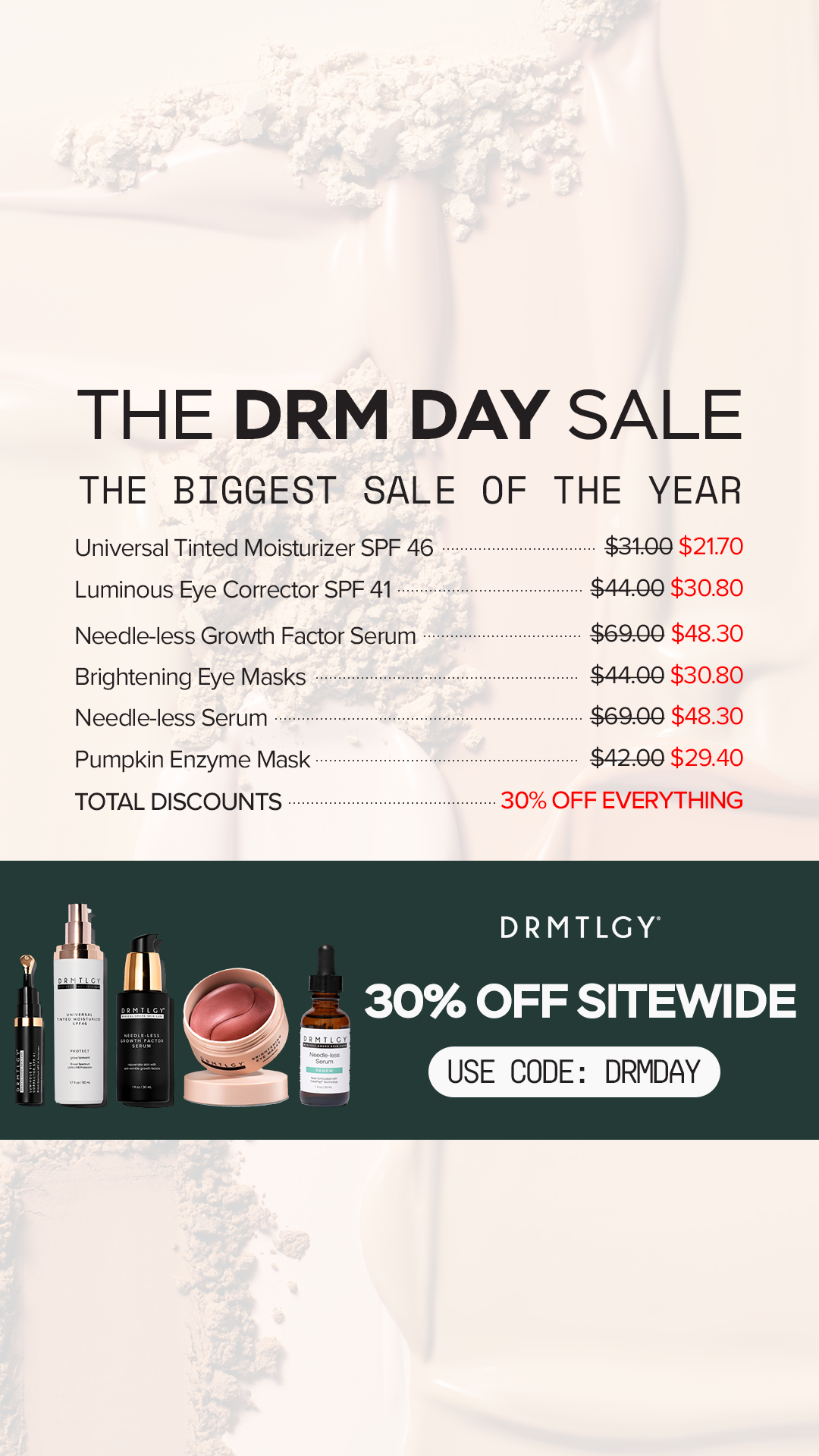 DRMTLGY Facebook ad