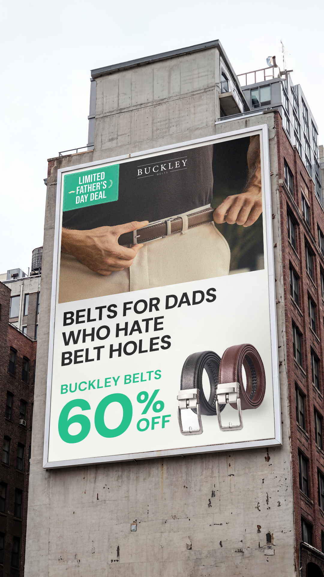 Buckley Belts Facebook ad