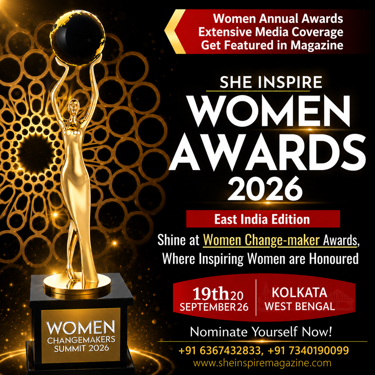 She Inspire Facebook ad: Nominate Now | India's Biggest Women Summit & Awards 2026…