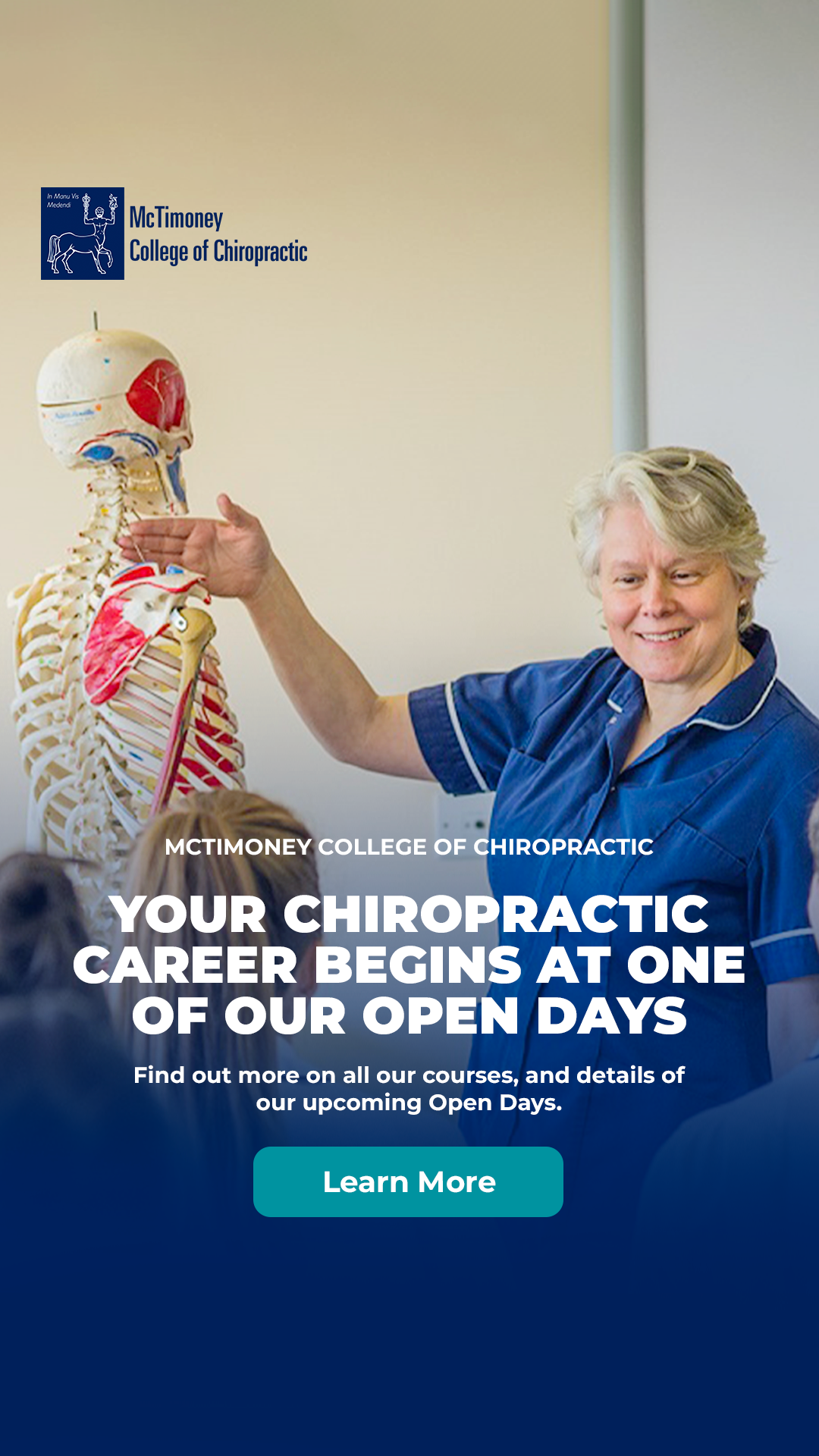 McTimoney College of Chiropractic Facebook ad