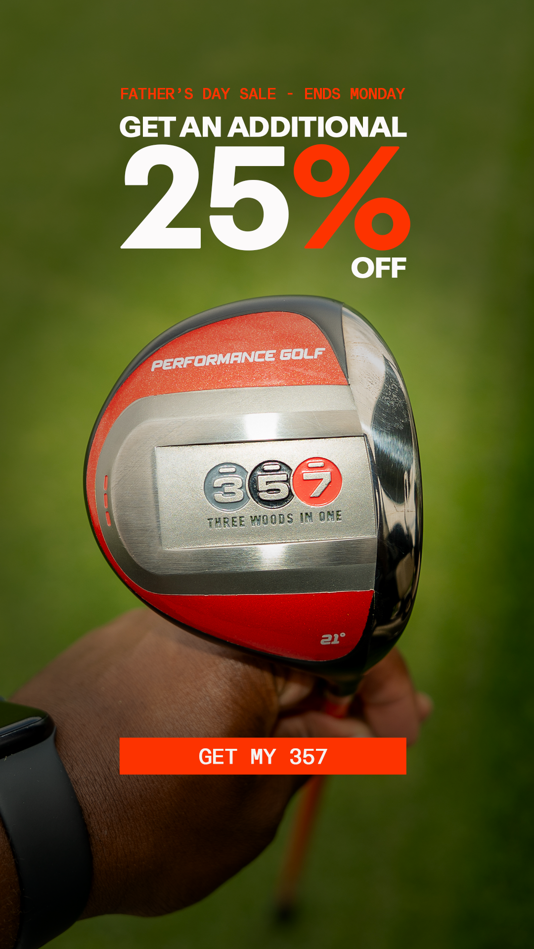 Performance Golf Facebook ad