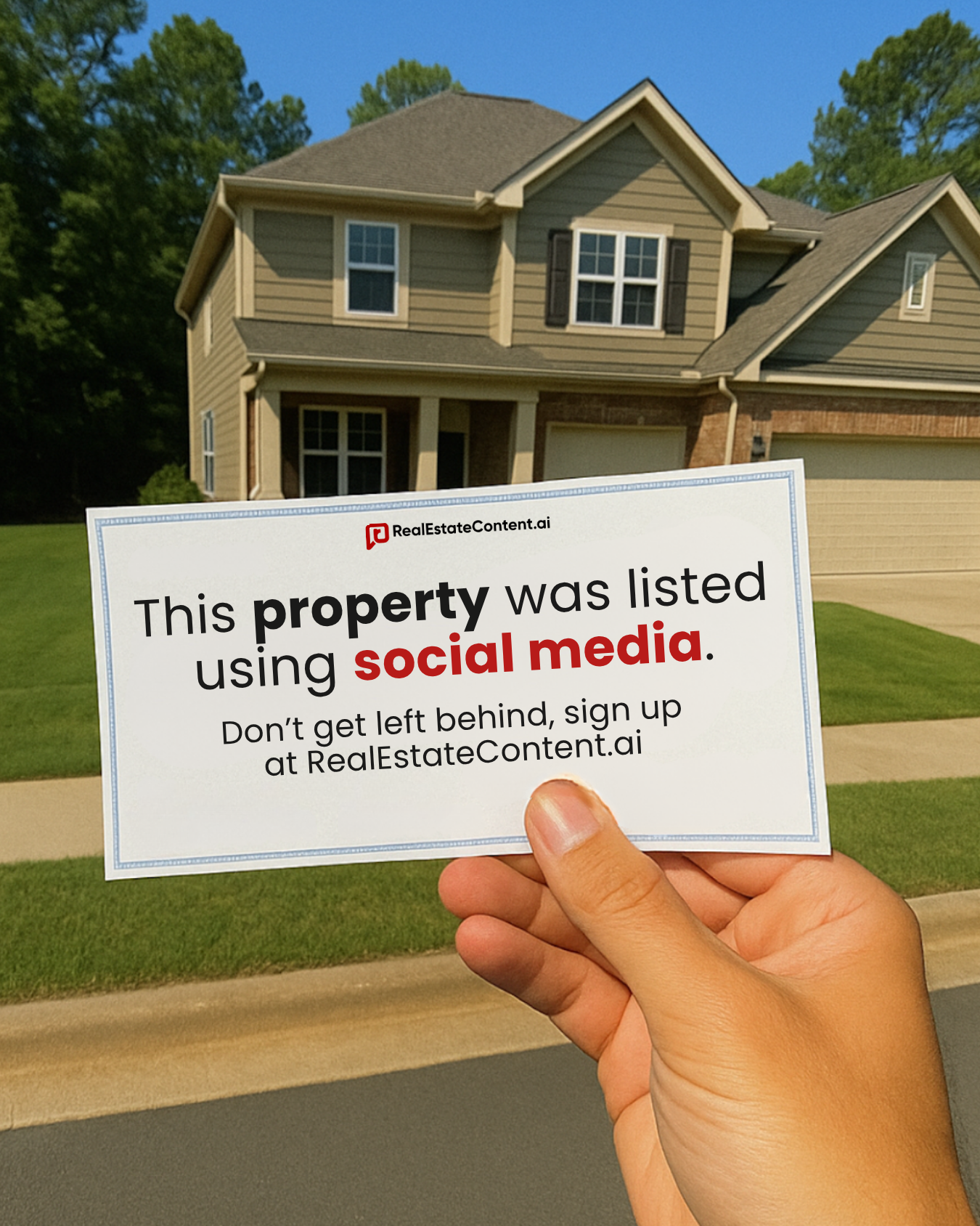 RealEstateContent.ai Facebook ad