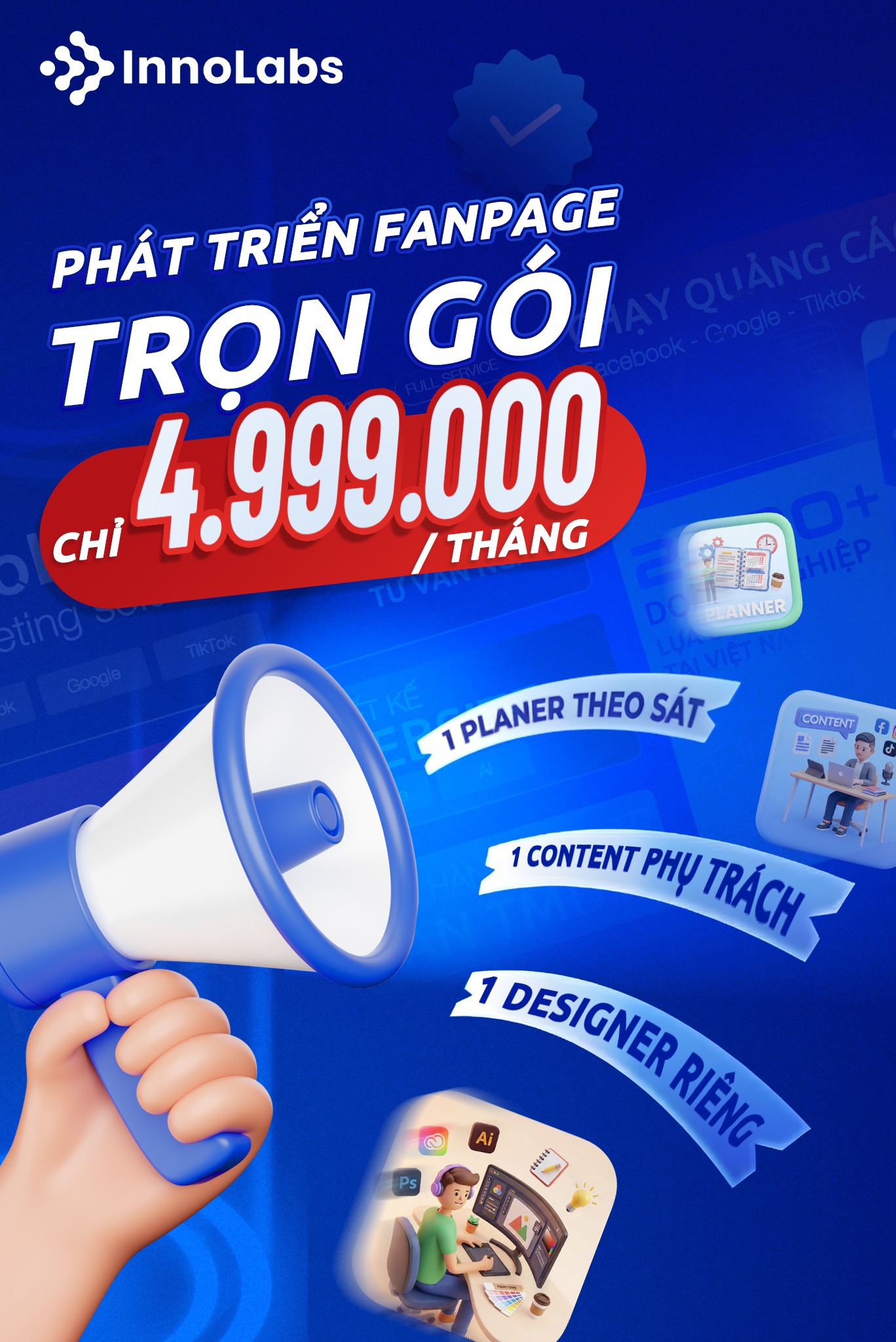 InnoLabs Facebook ad: NGƯNG TRẢ 10TR/THÁNG CHO MARKETING KHÔNG RA HỌC…