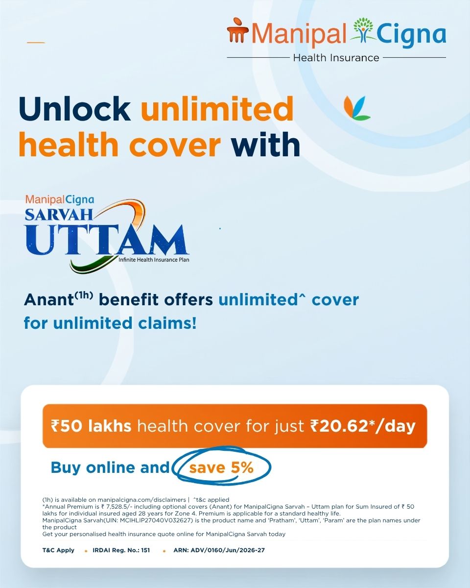 ManipalCigna Health Insurance Facebook ad from Jun 30, 2026