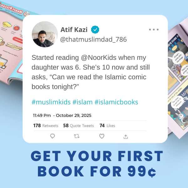 Noor Kids Facebook ad: Get your first book for 99 cents
