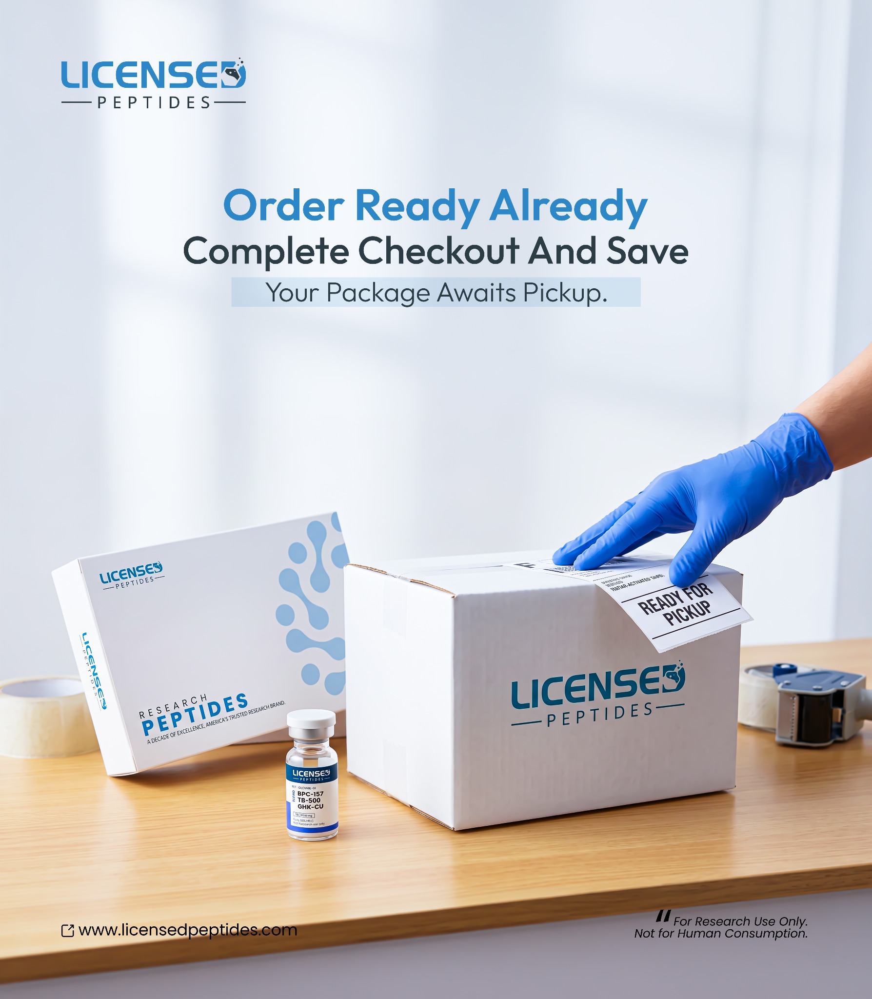 LicensedPeptides.com Facebook ad
