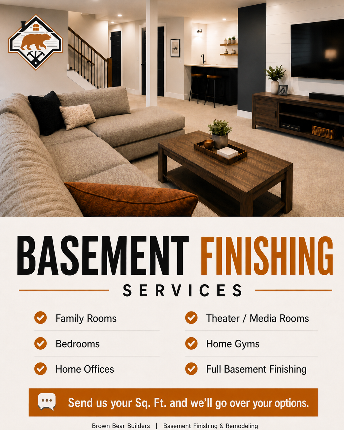 Brown Bear Builders Facebook ad: Get your FREE quote