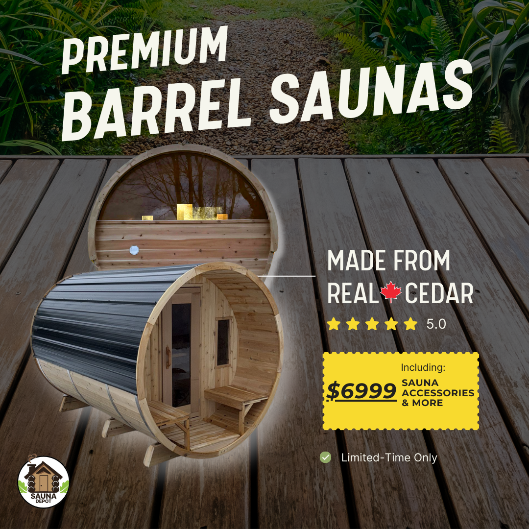 Sauna Depot Facebook ad from Jul 20, 2025