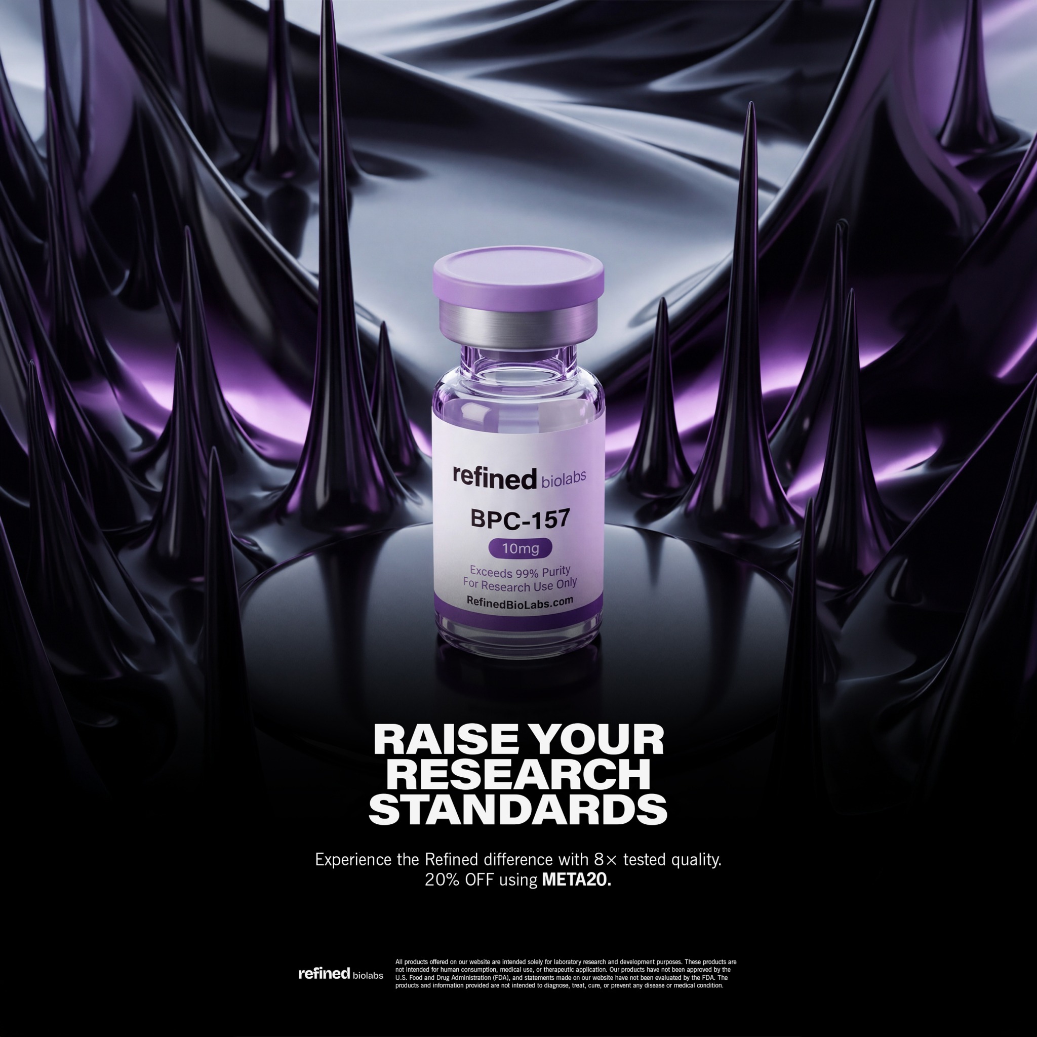 Refined Bio Labs Facebook ad: The Refined Standard - 20% Off