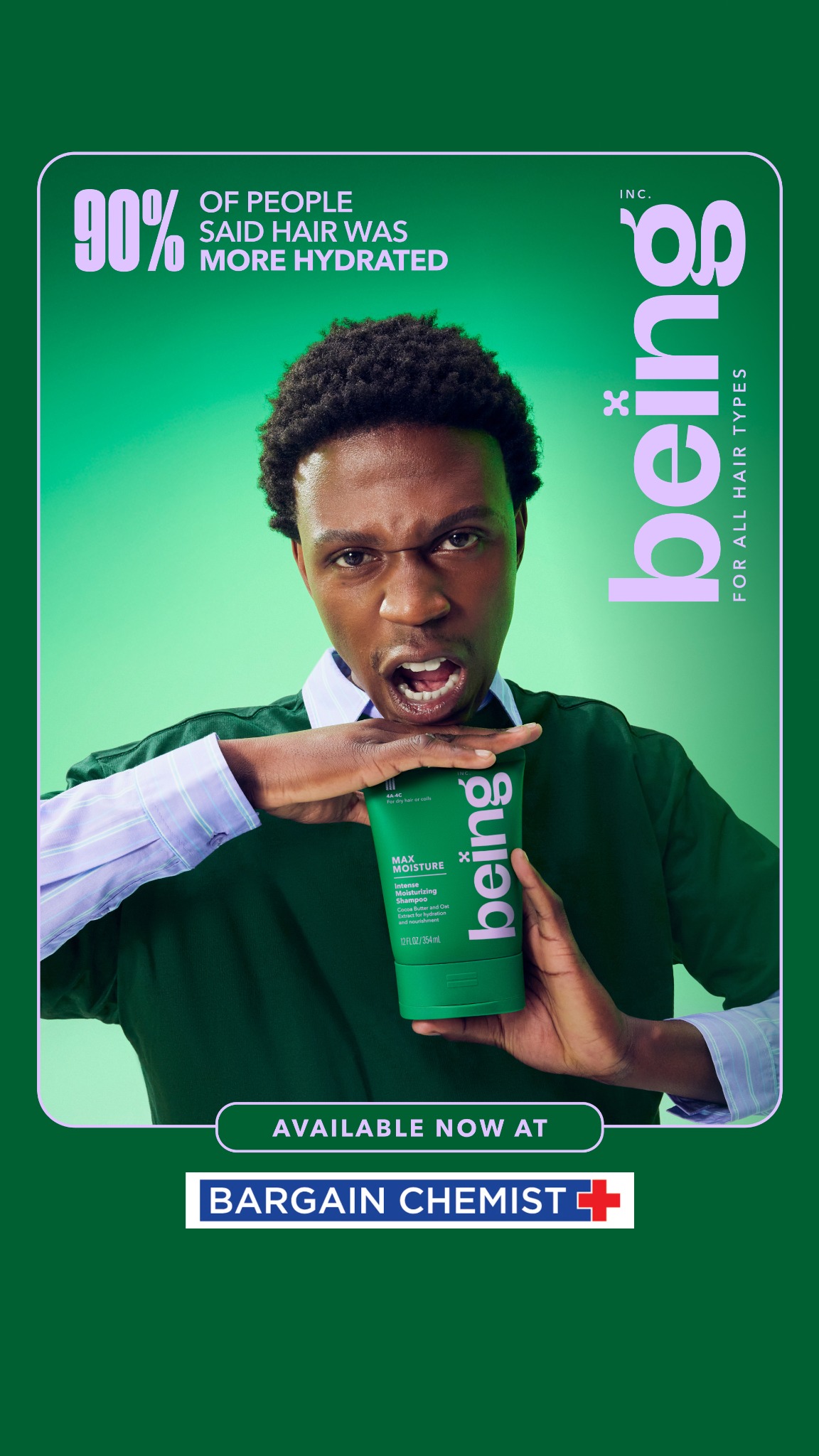 Being Haircare Facebook ad