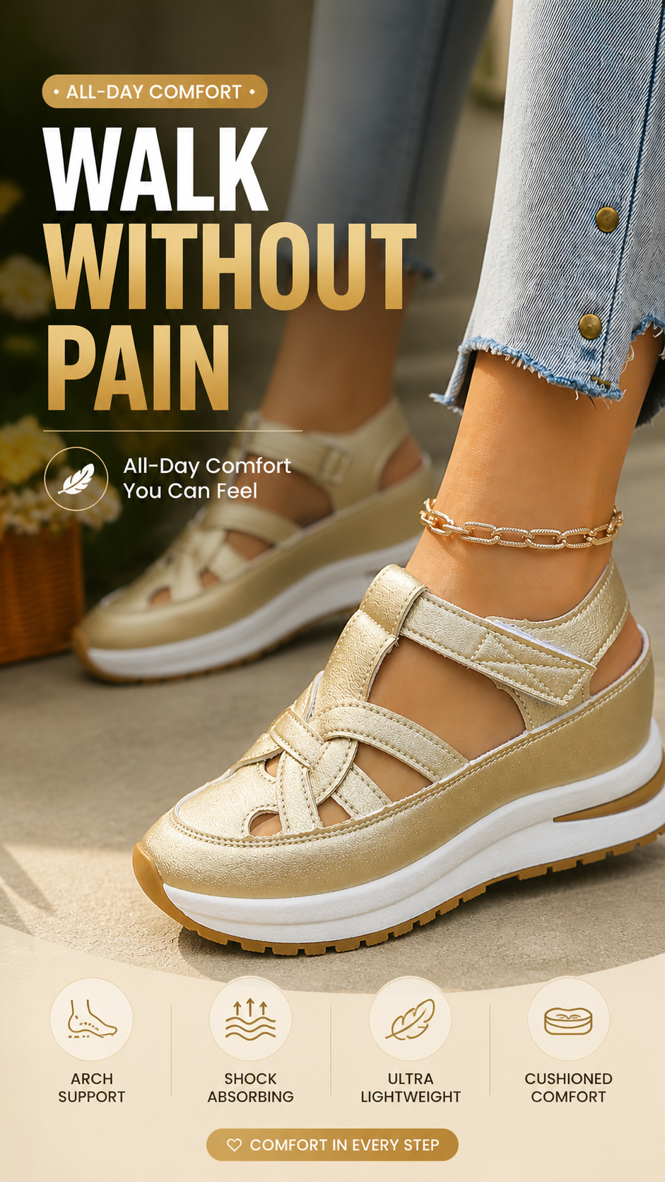 NVB Store Facebook ad: Walk Pain-Free All Day
