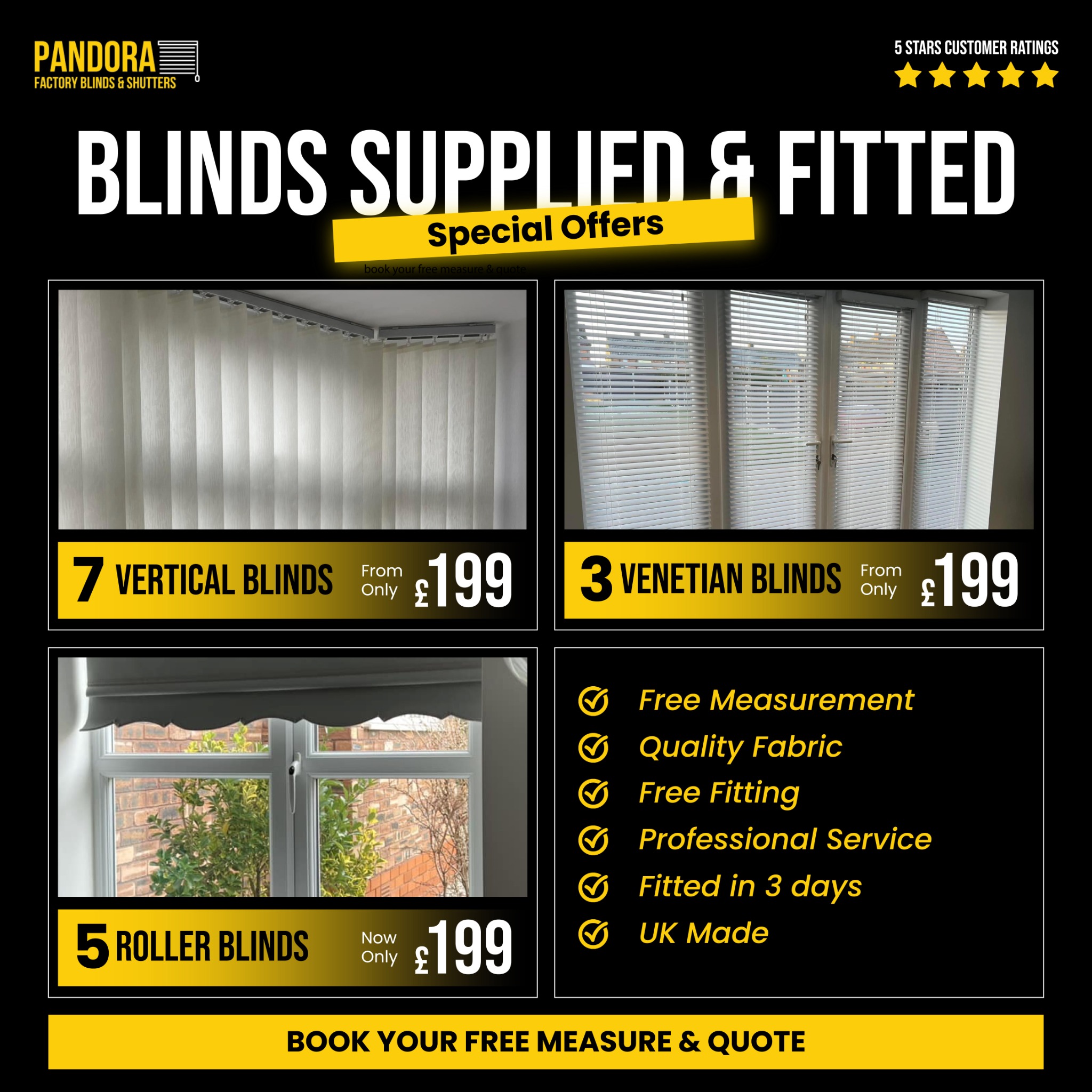Pandora Factory Blinds & Shutters Facebook ad
