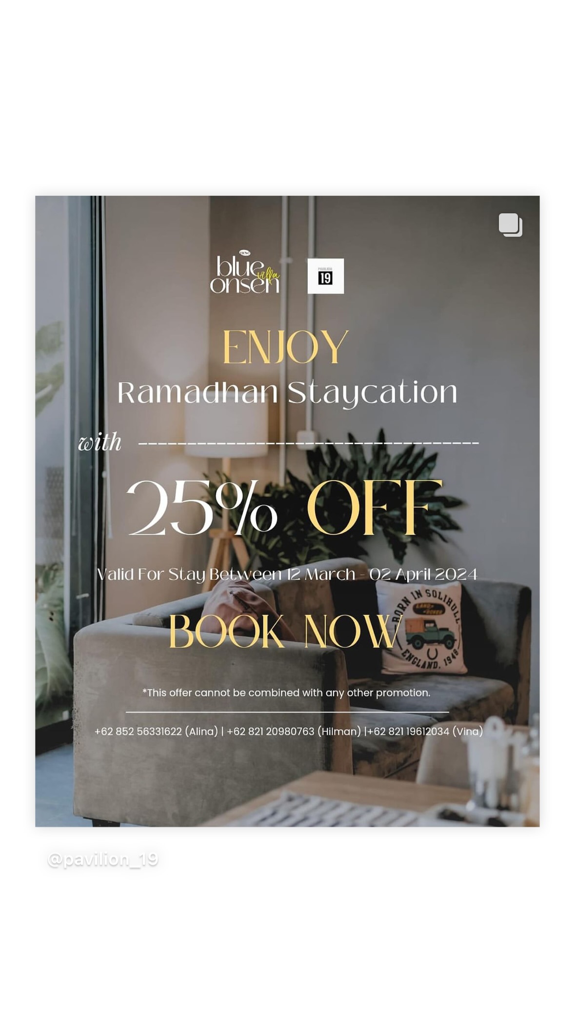 Pavilion 19 Facebook ad from Mar 10, 2024