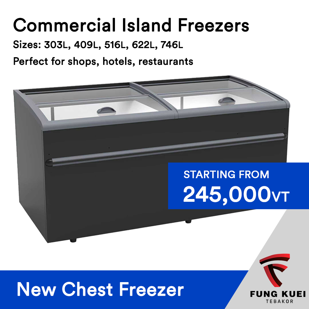 Fung Kuei Tebakor Facebook ad: Commercial Island Freezers now available at Fung Kuei…