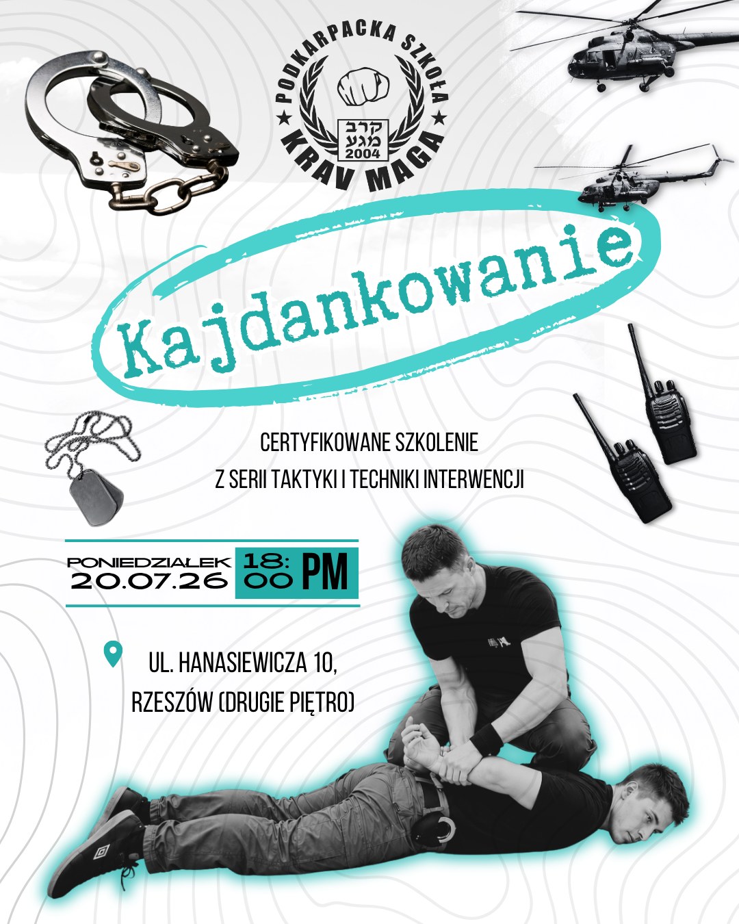 Podkarpacka Szkoła Krav Maga Facebook ad: Kajdankowanie | Certyfikowane szkolenie technik interwencji