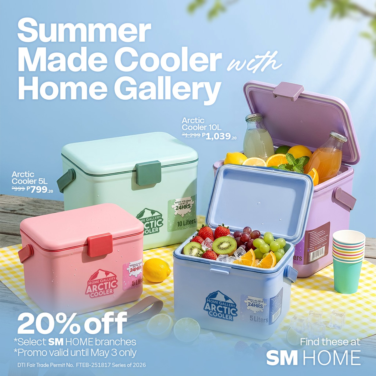 SM Home Facebook ad: Chill out this summer with Home Gallery Arctic…