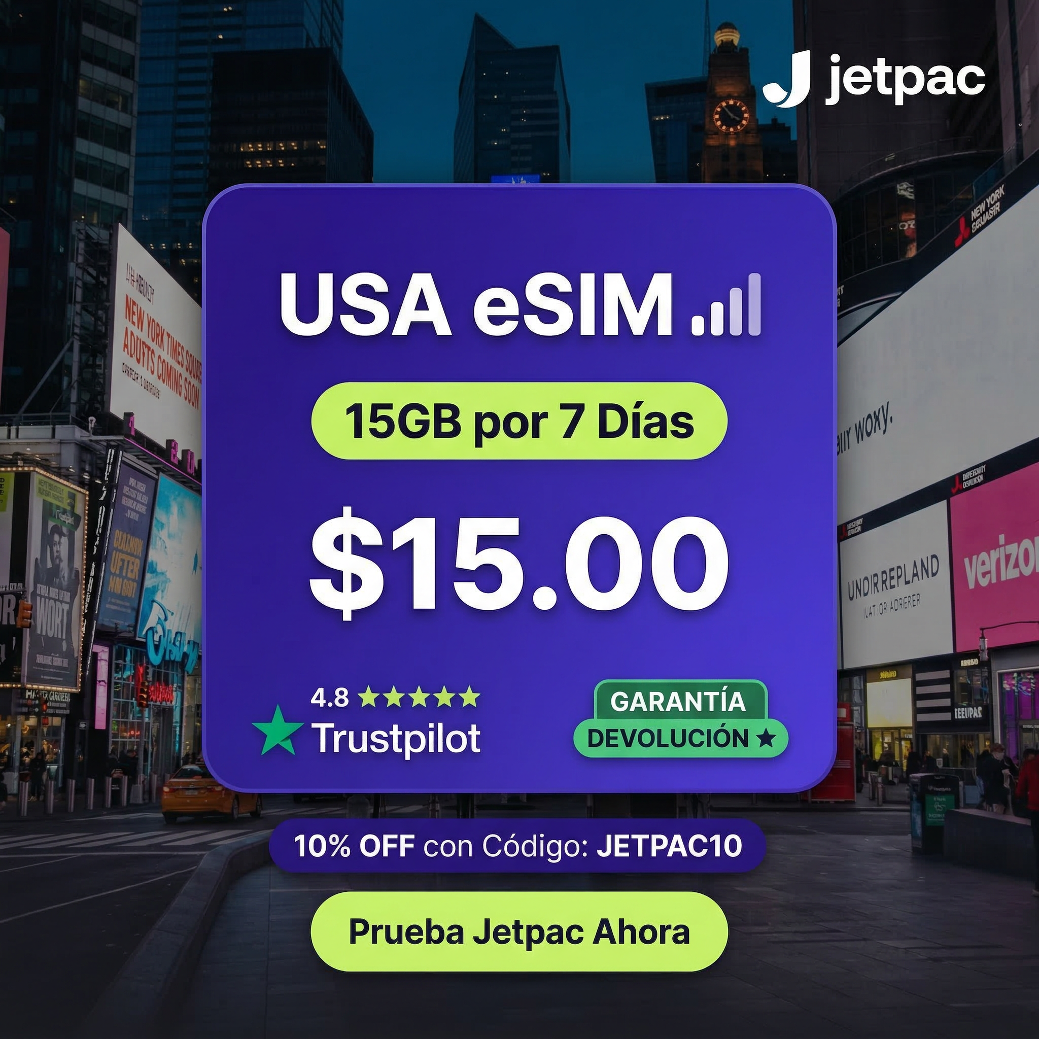 Jetpac Facebook ad