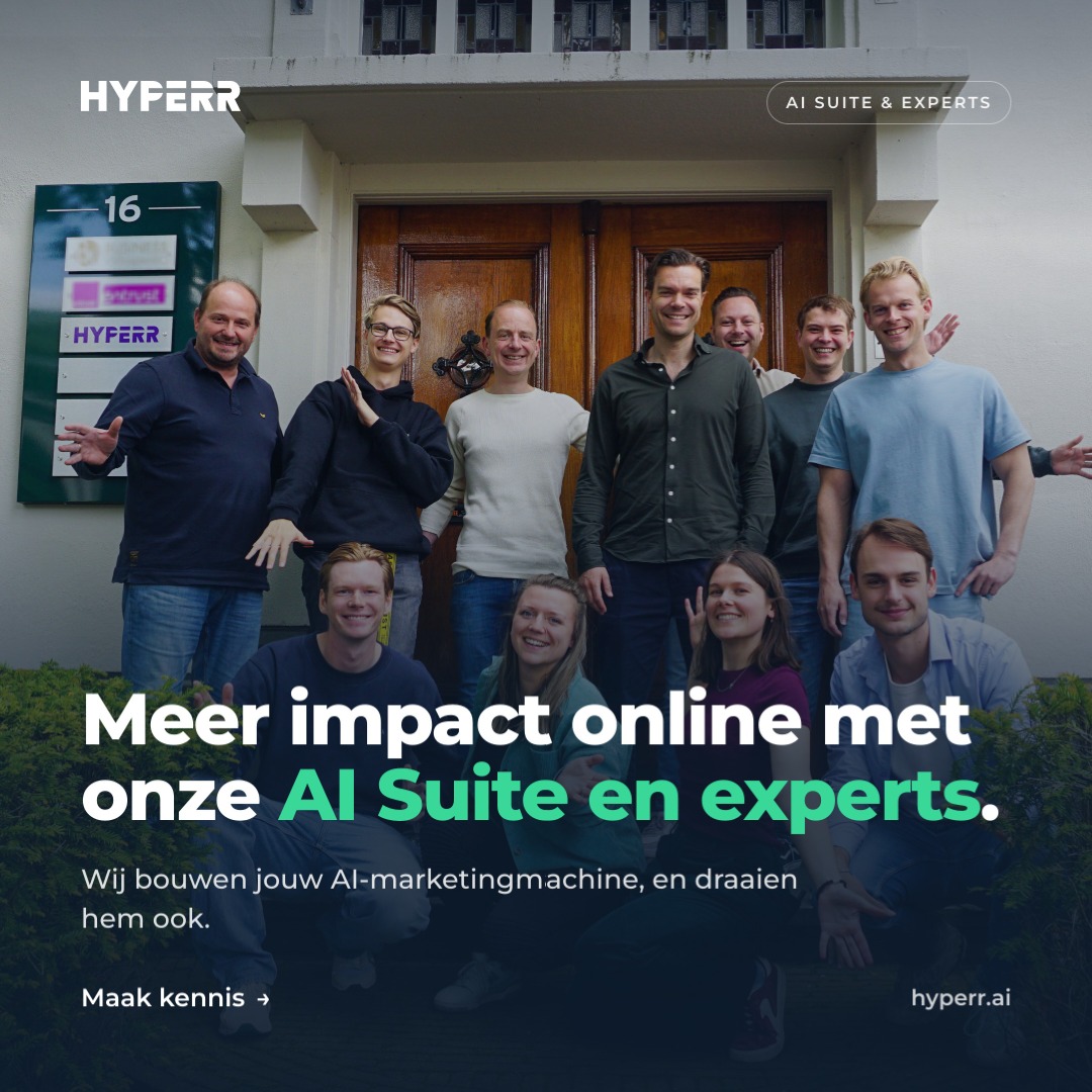 Hyperr.ai Facebook ad: Hyperr.ai · AI-first marketing & personalisatie