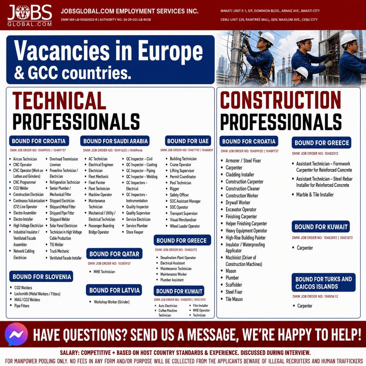 JobsGlobal.com Philippines Facebook ad