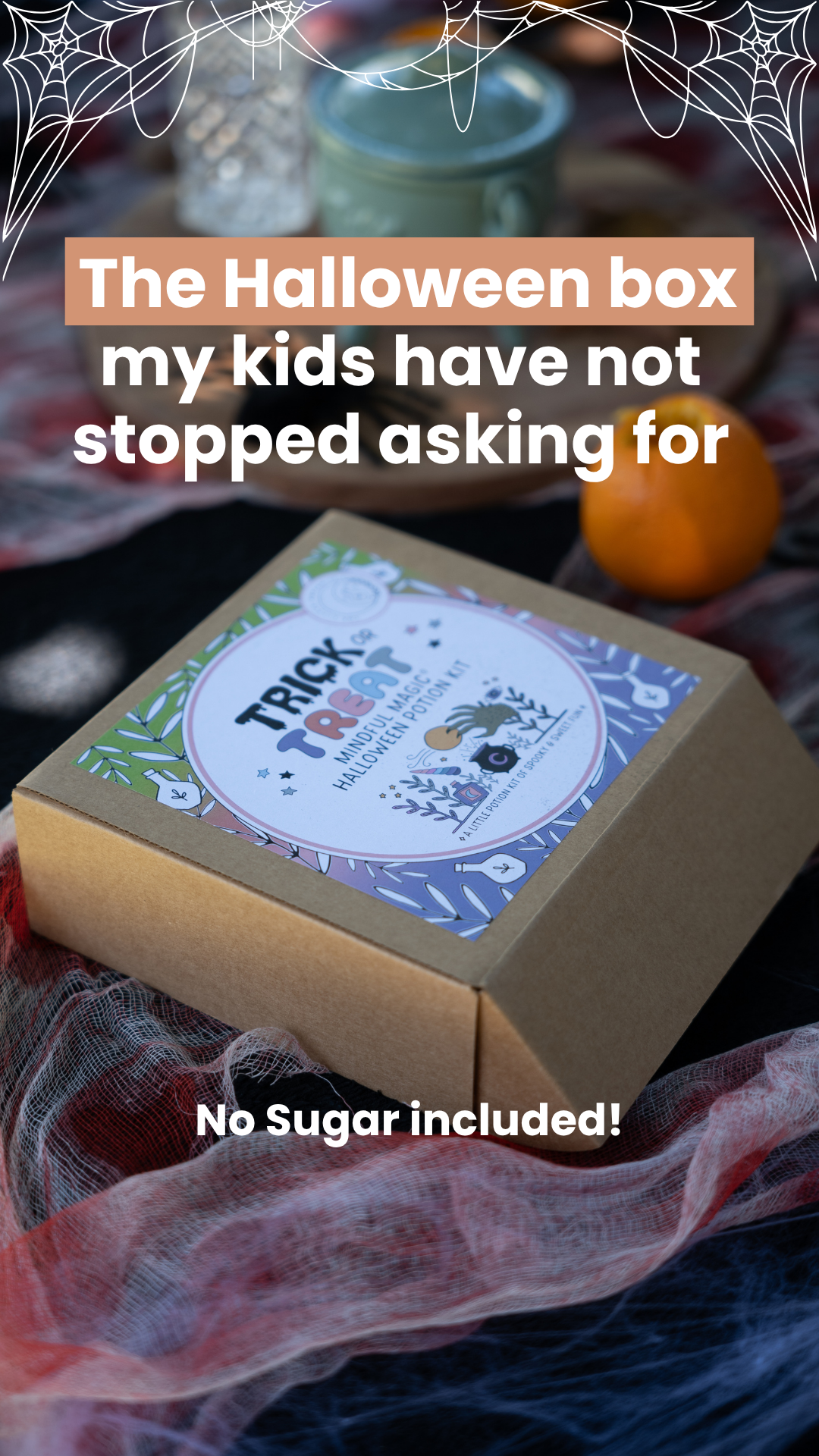 The Little Potion Co Facebook ad: Halloween fun that's sugar free!