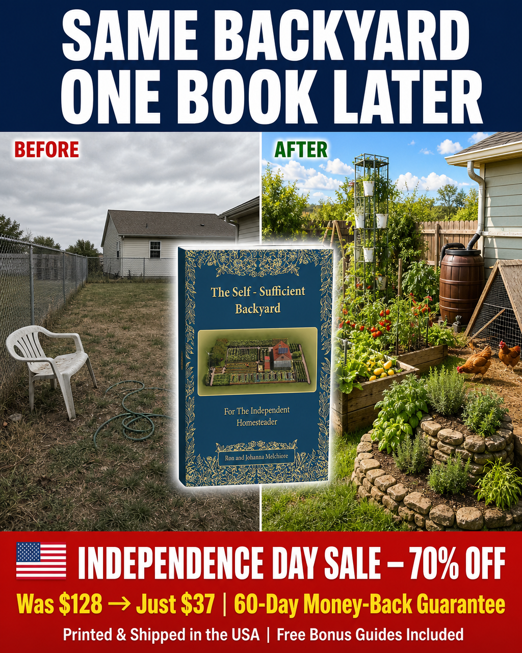 Self-Sufficient Backyard - by Ron and Johanna Facebook ad