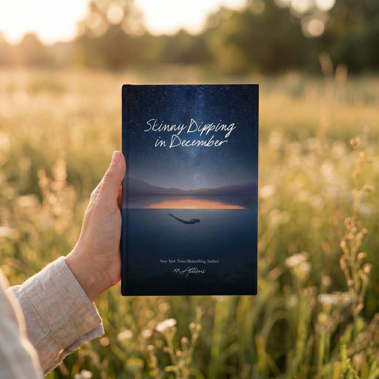 Atticuspoetry Facebook ad: Skinny Dipping in December