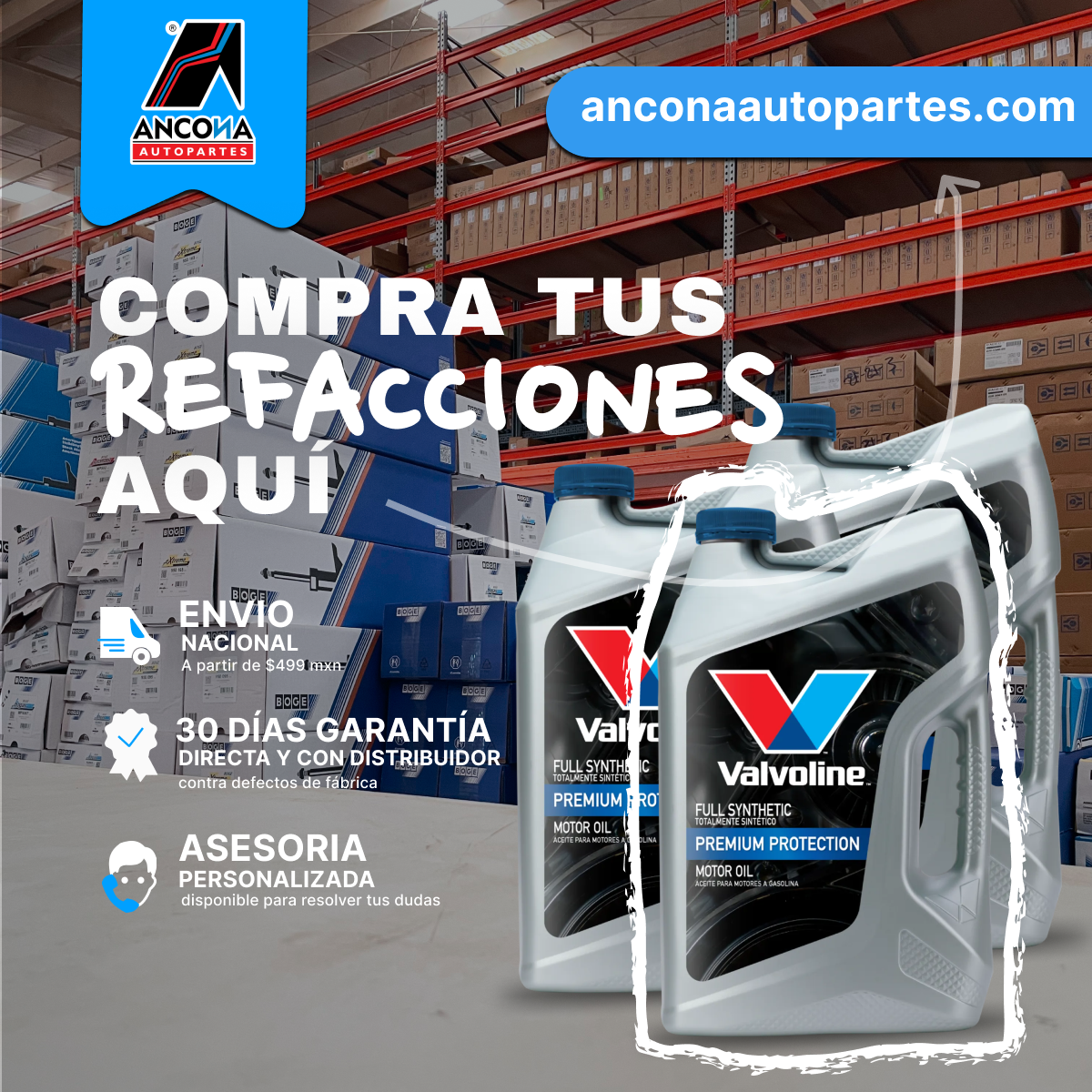 Ancona Autopartes Facebook ad from Oct 2, 2025