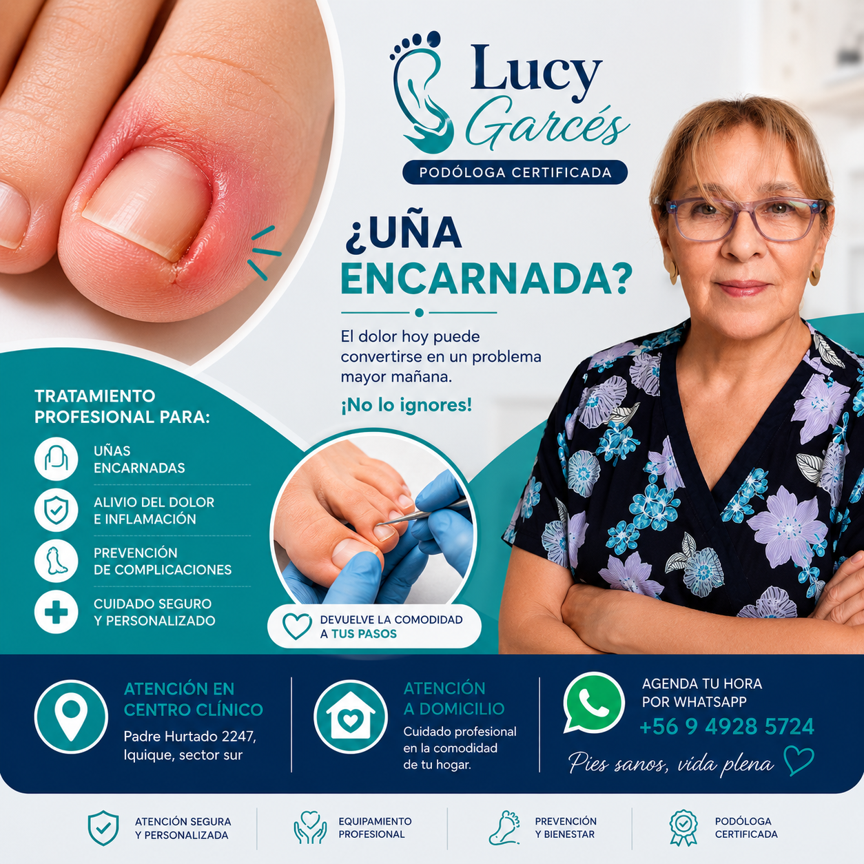 Podología Iquique Sur Facebook ad: PODOLOGA EN IQUIQUE