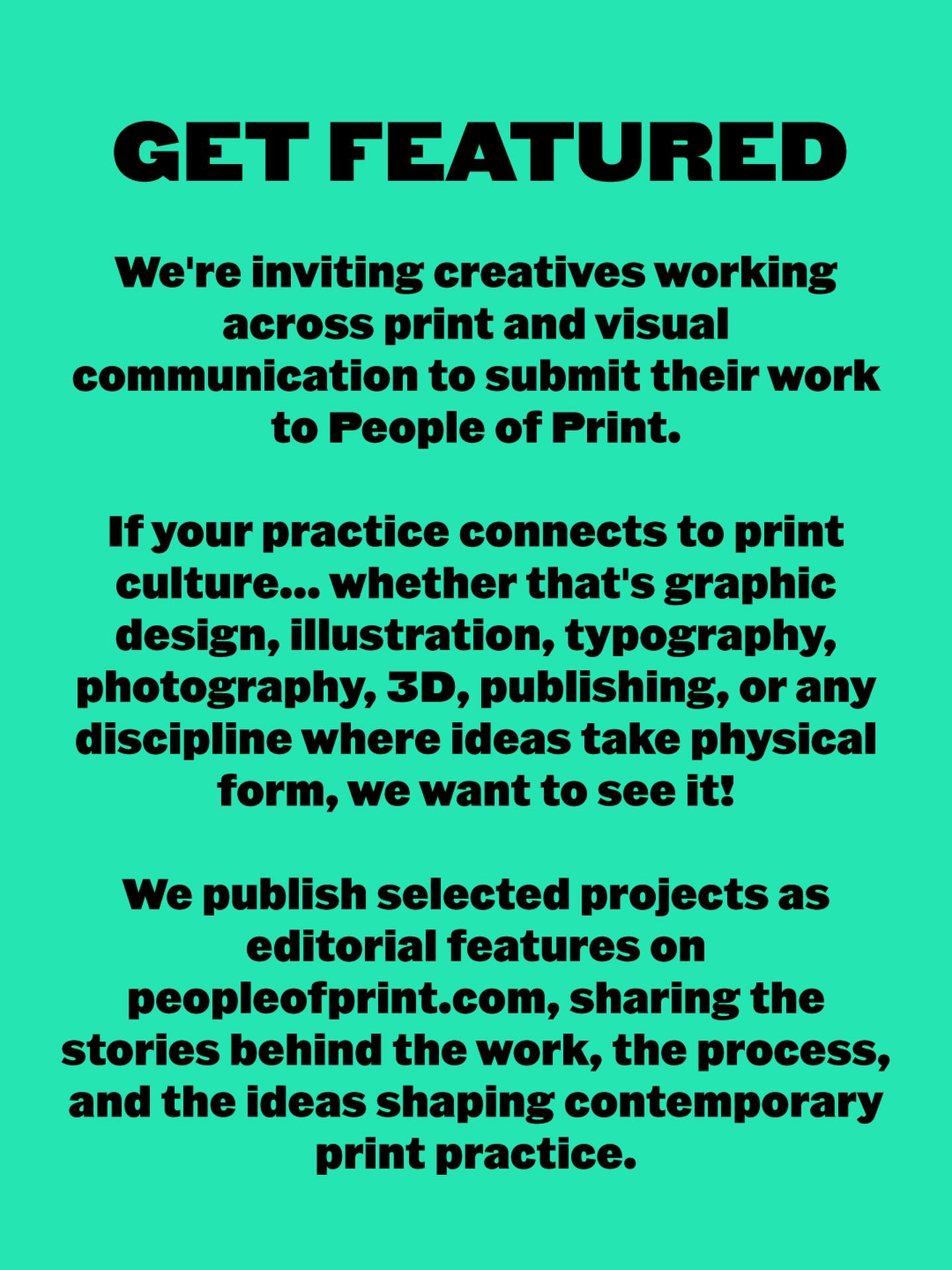 People of Print LTD Facebook ad: People of Print: