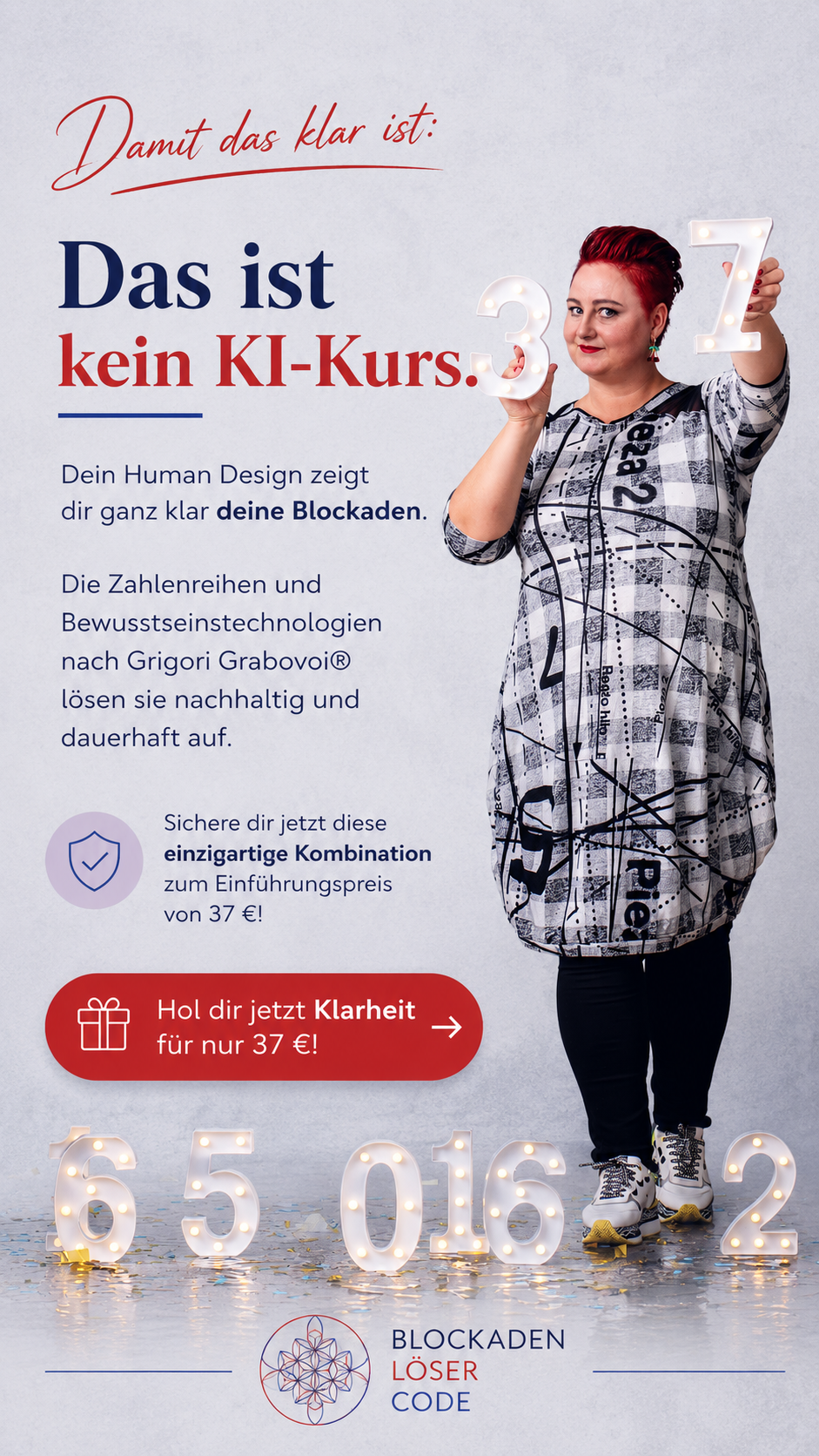 Silke Alpert Facebook ad: Jetzt klar. frei. DU. werden