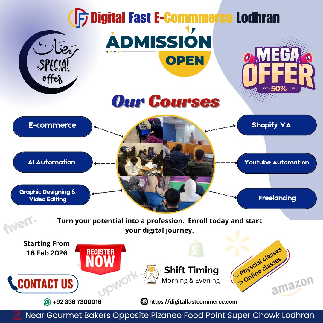 Digital Fast E-Commmerce Lodhran Facebook ad from Feb 11, 2026