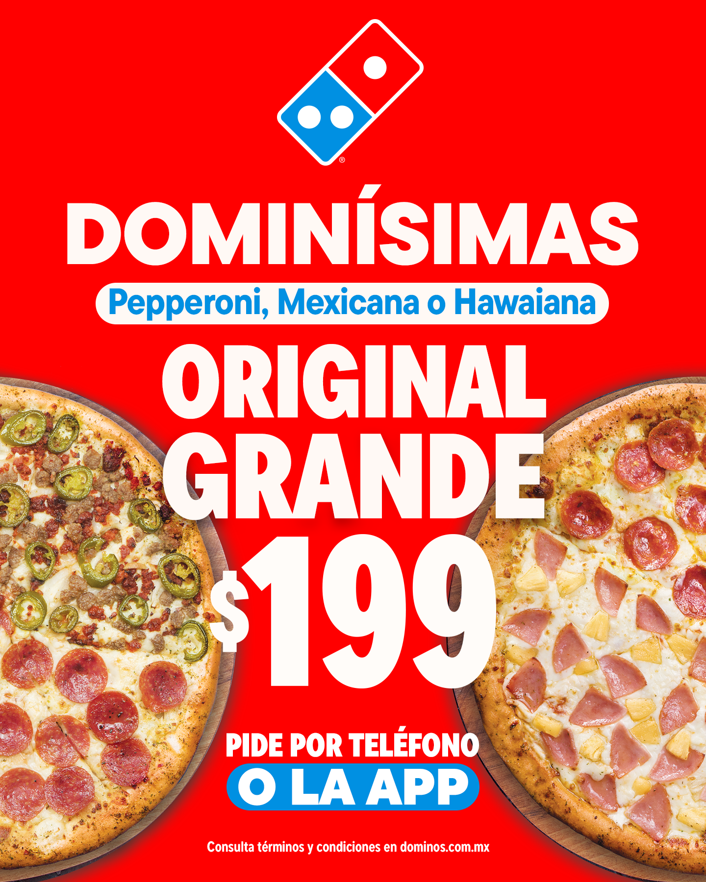 Domino's Mx Facebook ad: Pizza Grande $199