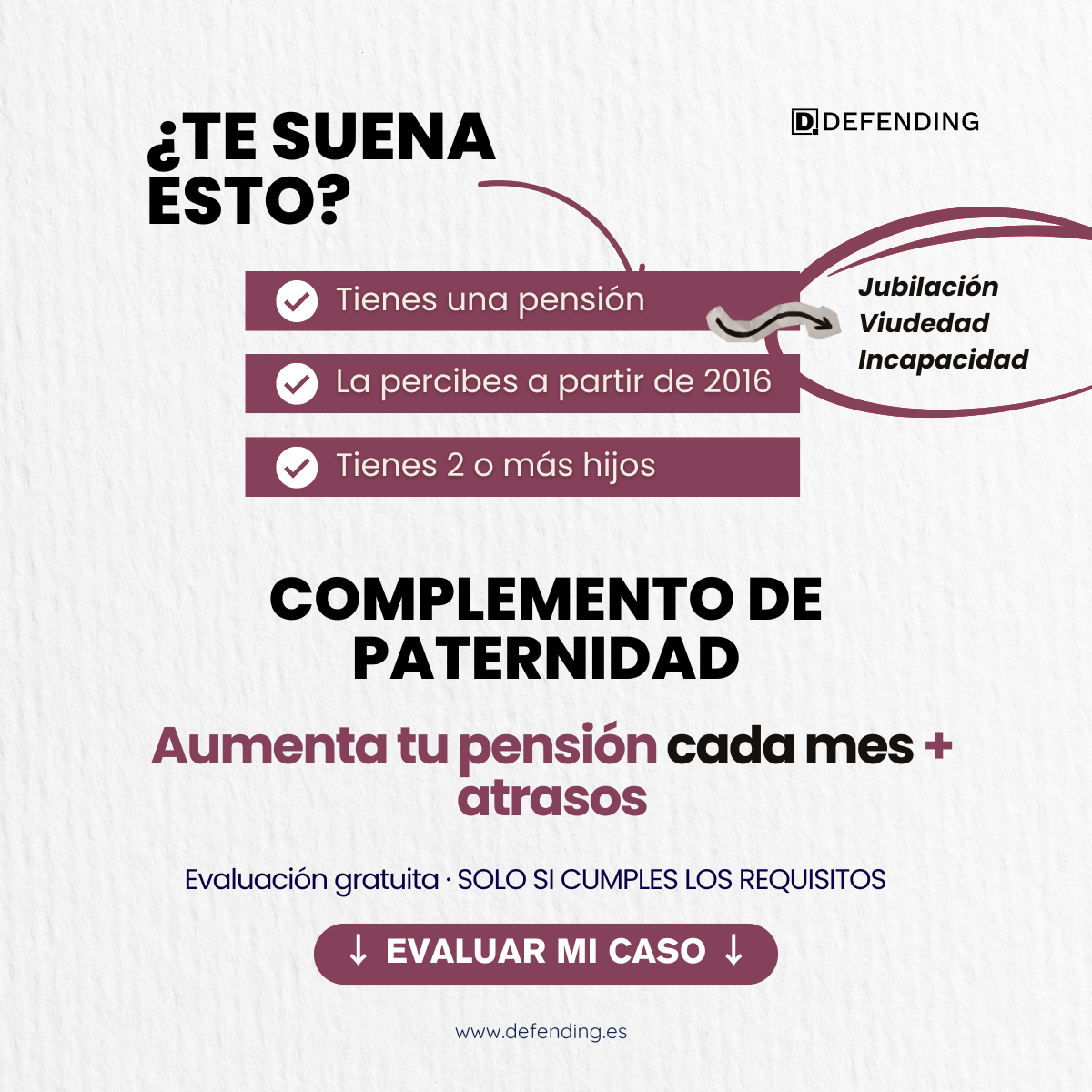 Defending Jurídico  Facebook ad