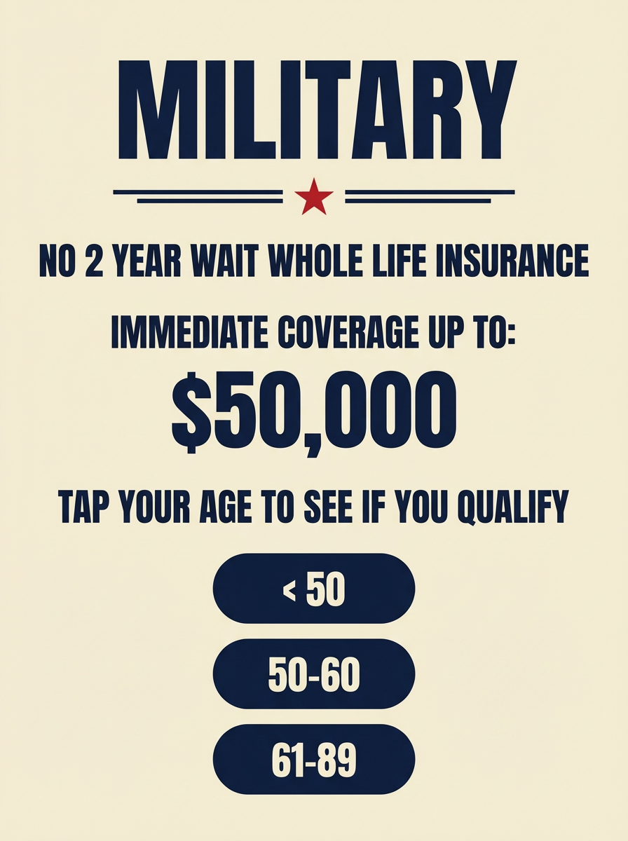 US Veterans Insurance Facebook ad