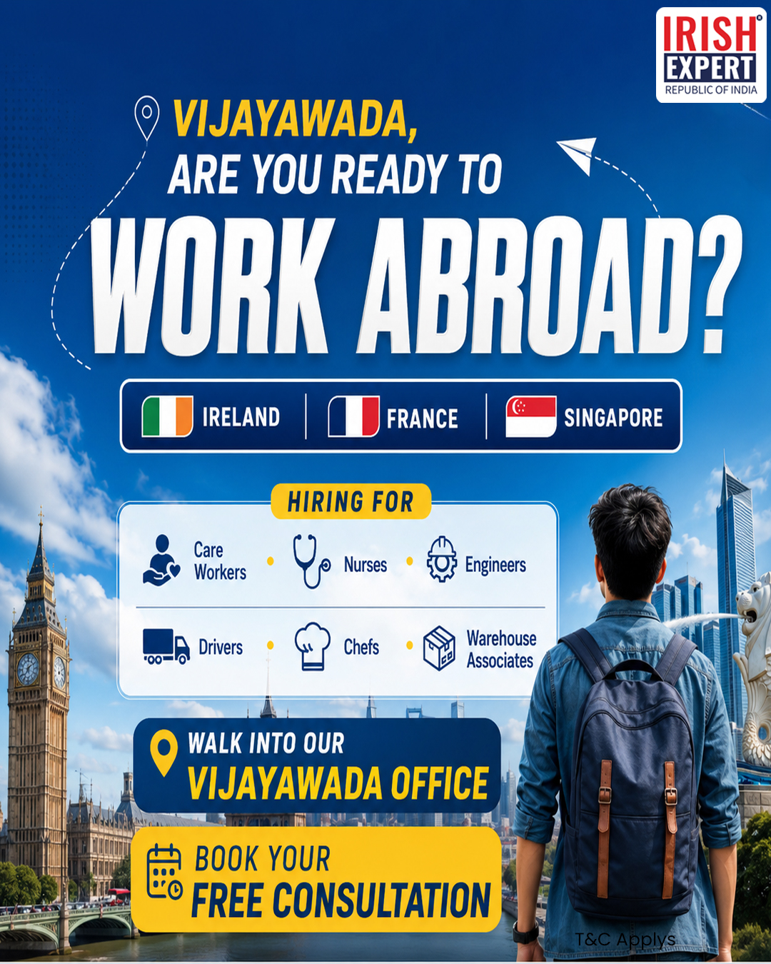 Irish Experts Facebook ad: Explore Overseas Careers from Vijayawada