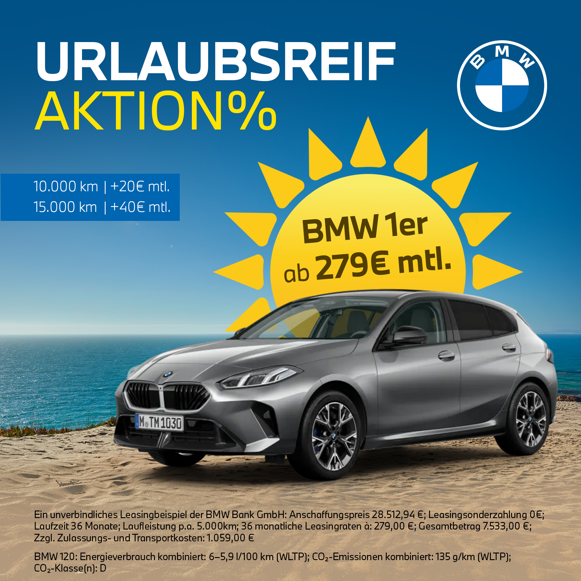 Emil Frey Vogel Automobile BMW Facebook ad: Hier freut sich die Urlaubskasse!