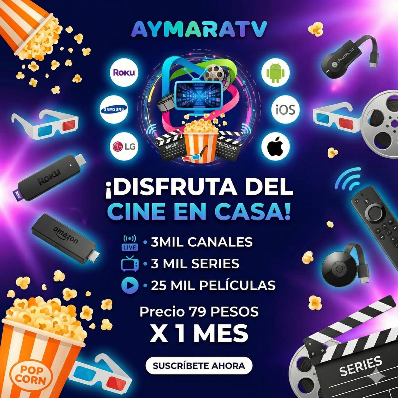 Aymara Facebook ad: DISFRUTA DEl MEJOR ENTRETENIMIENTO EN UN SOLO CLIC