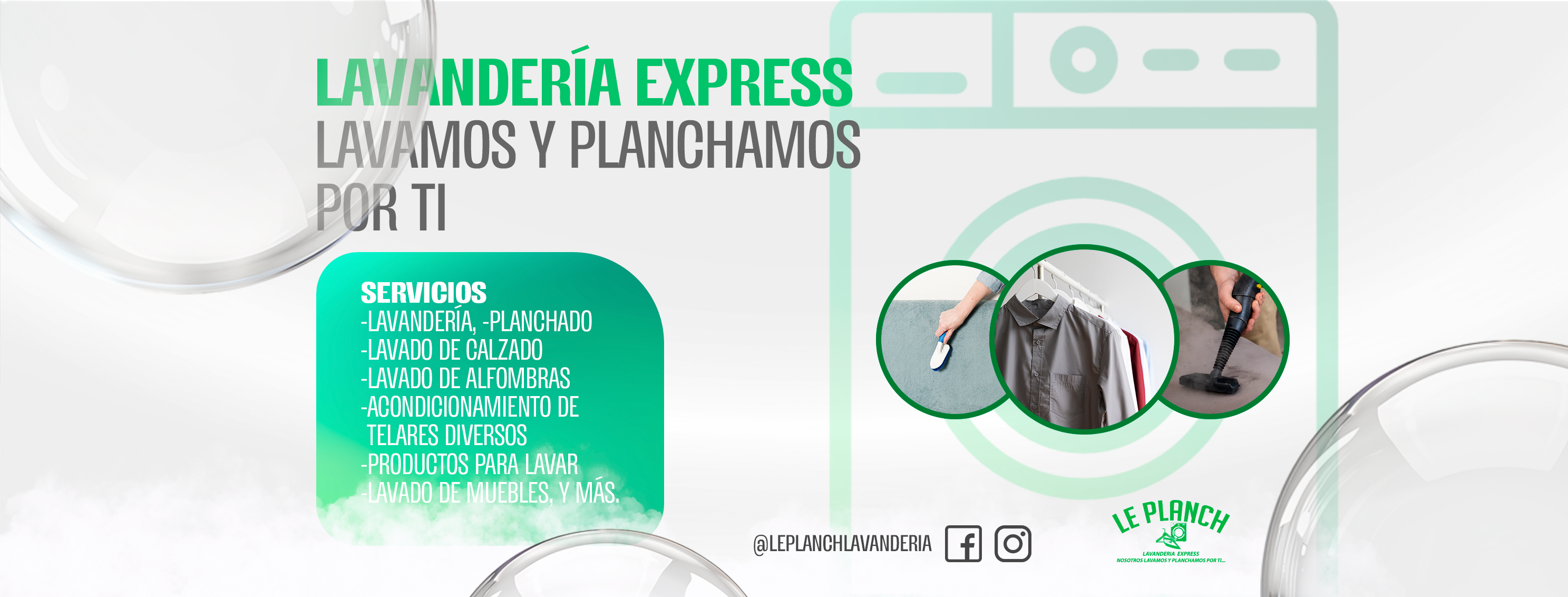 Leplanch Lavandería Express Facebook ad: Le Planch Lavandería